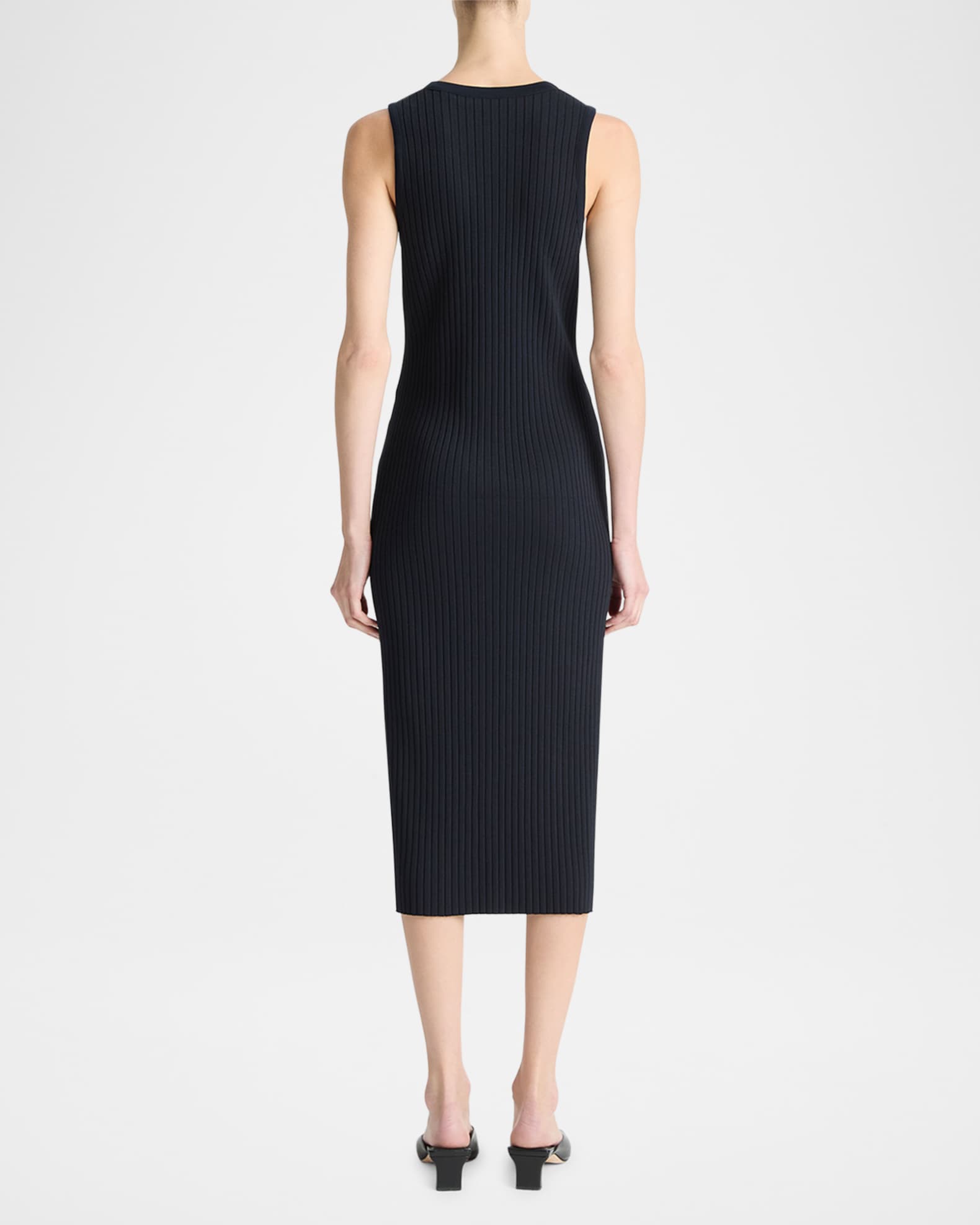 Vince Sleeveless Ribbed Midi Dress - Coastal
