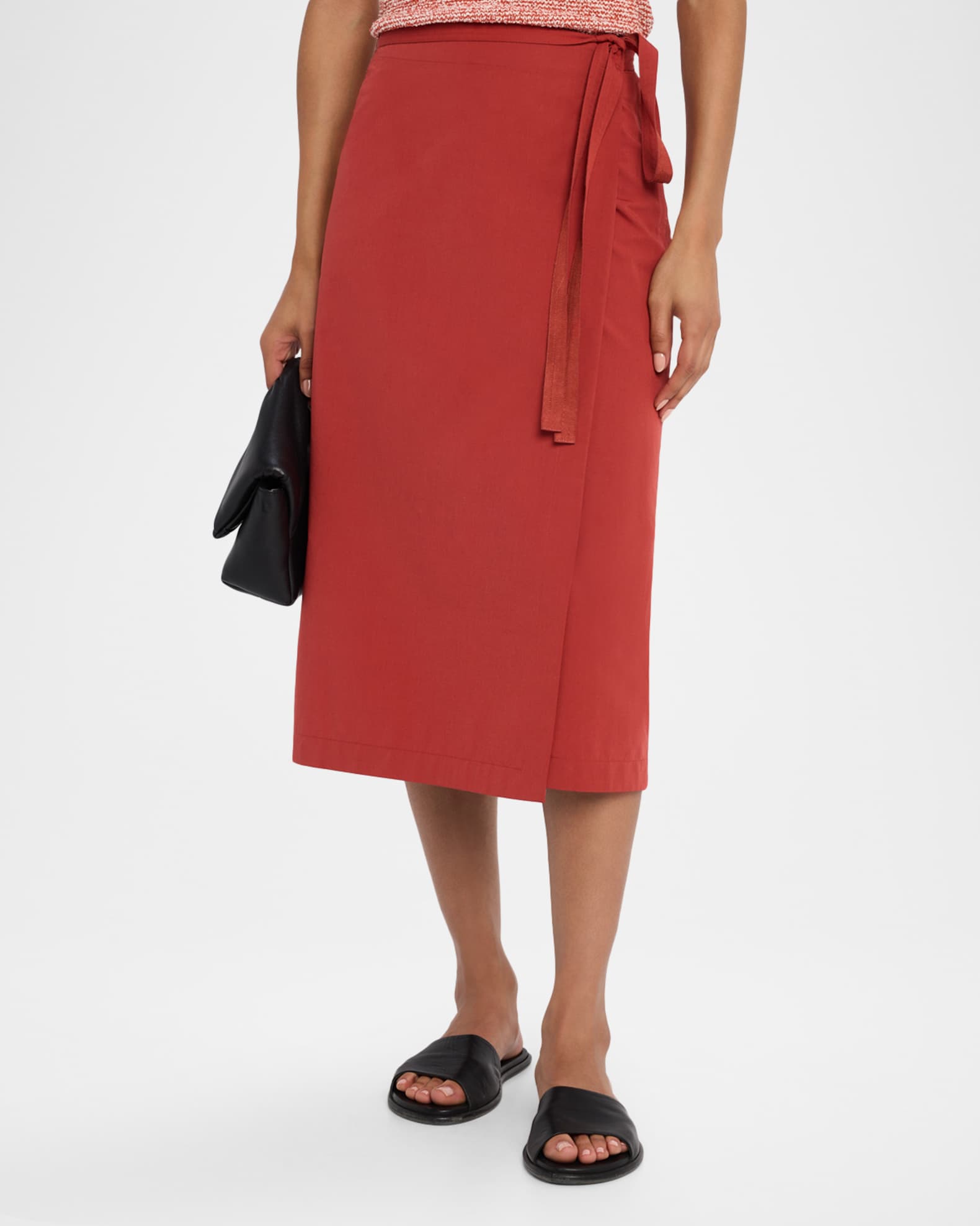 Vince Straight Wrap Skirt | Neiman Marcus