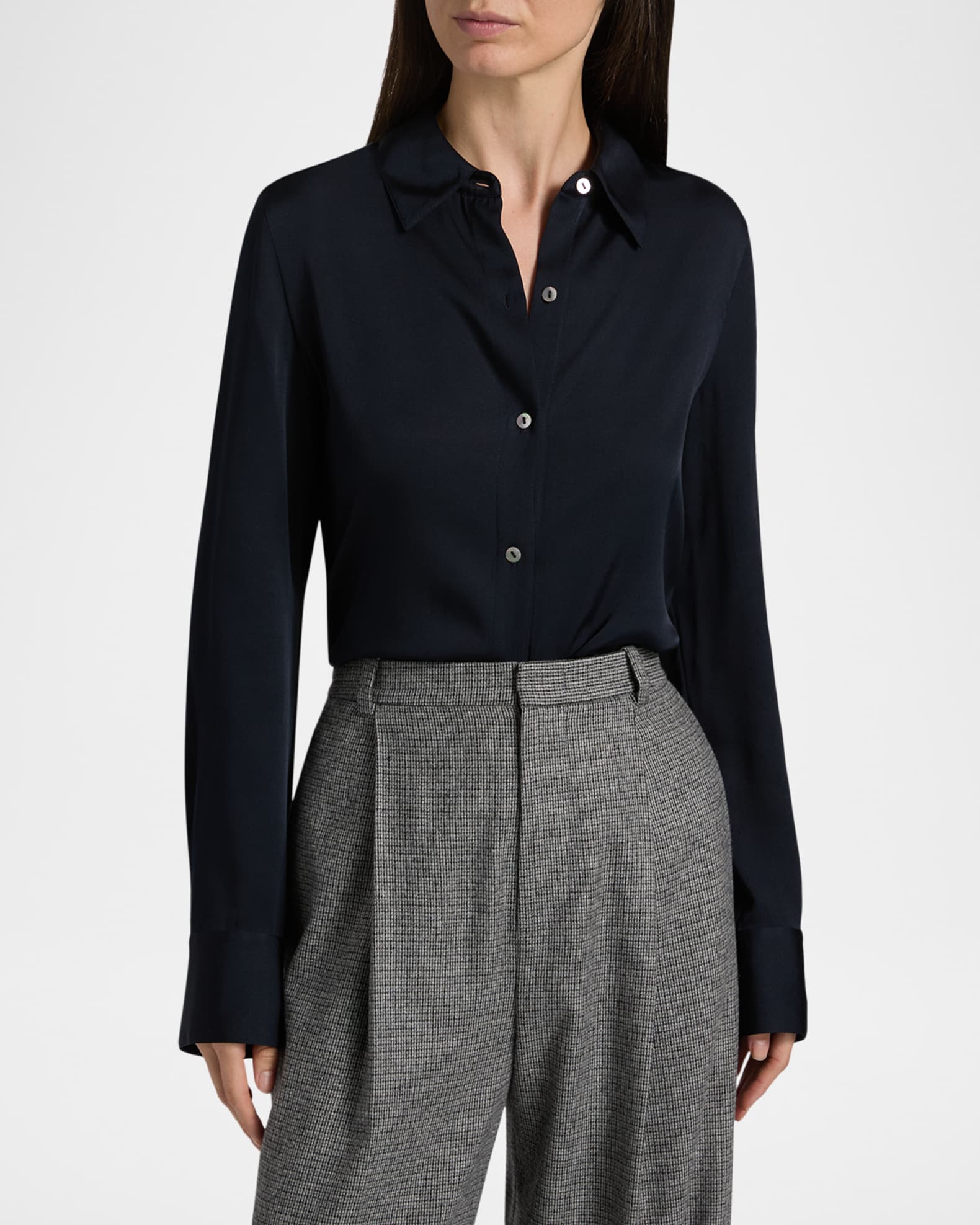 slim fit dress shirts women Slim Fit Button Down Mulberry / X-Small main image 1