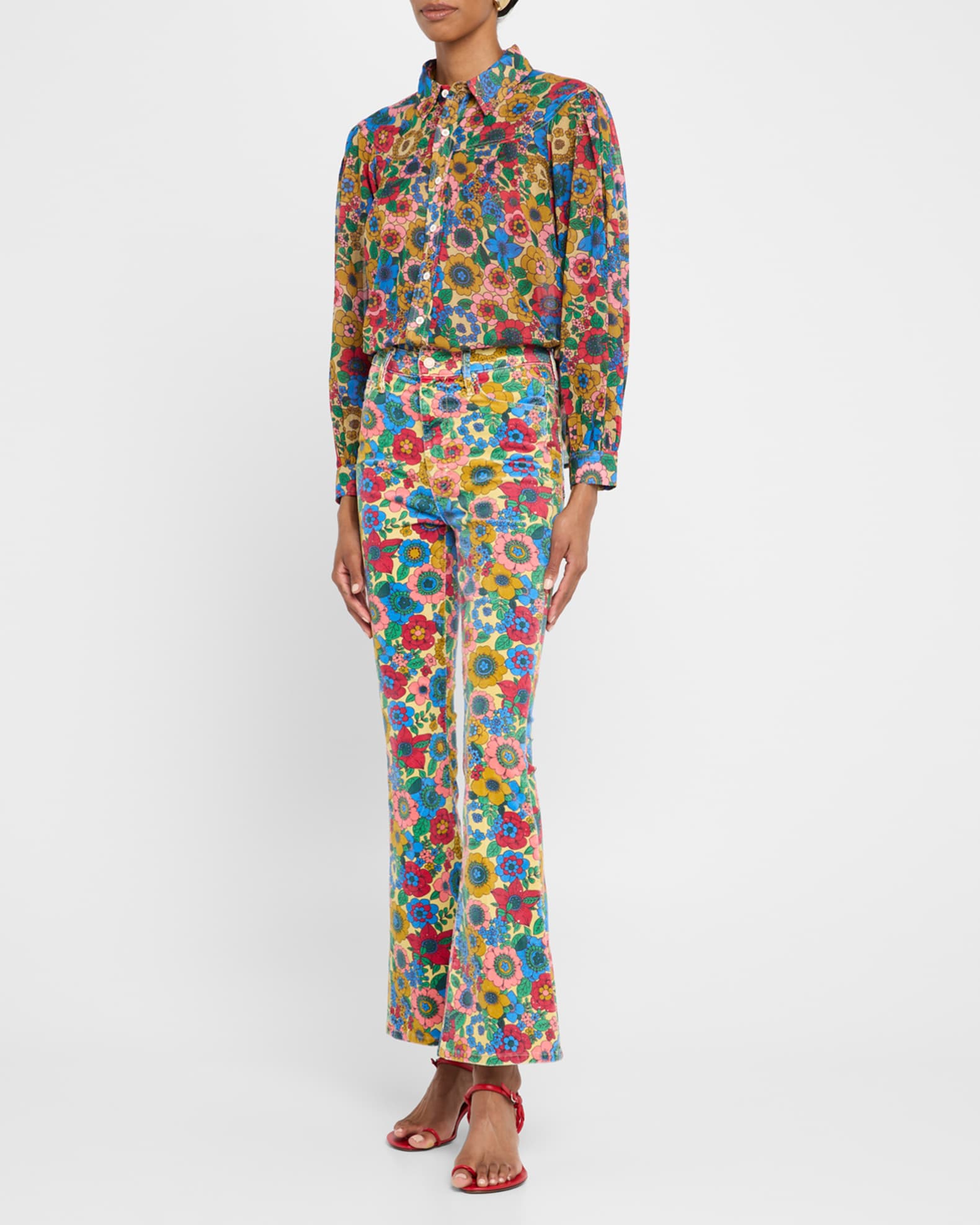 The High-Waisted Weekender Skimp Floral Jeans 1