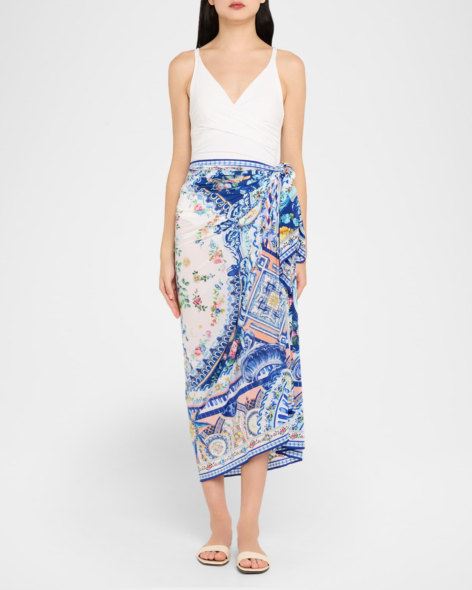 Tiles Darls Long Sarong Coverup - Thumbnail 2