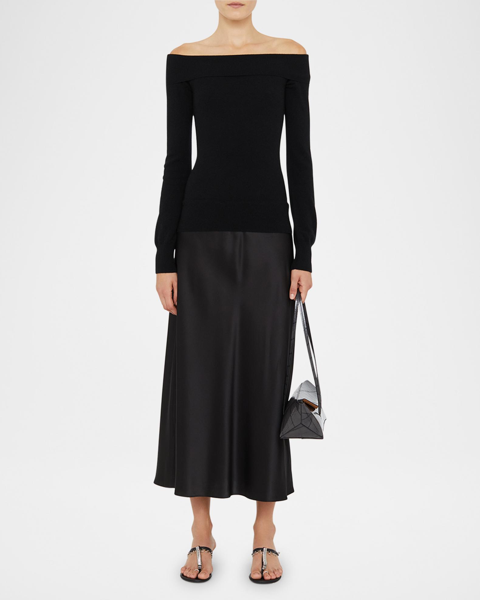christopher esber monument cashmere and silk satin maxi dress Christopher Esber Moulded Silk Cashmere Scarf Monument Dress