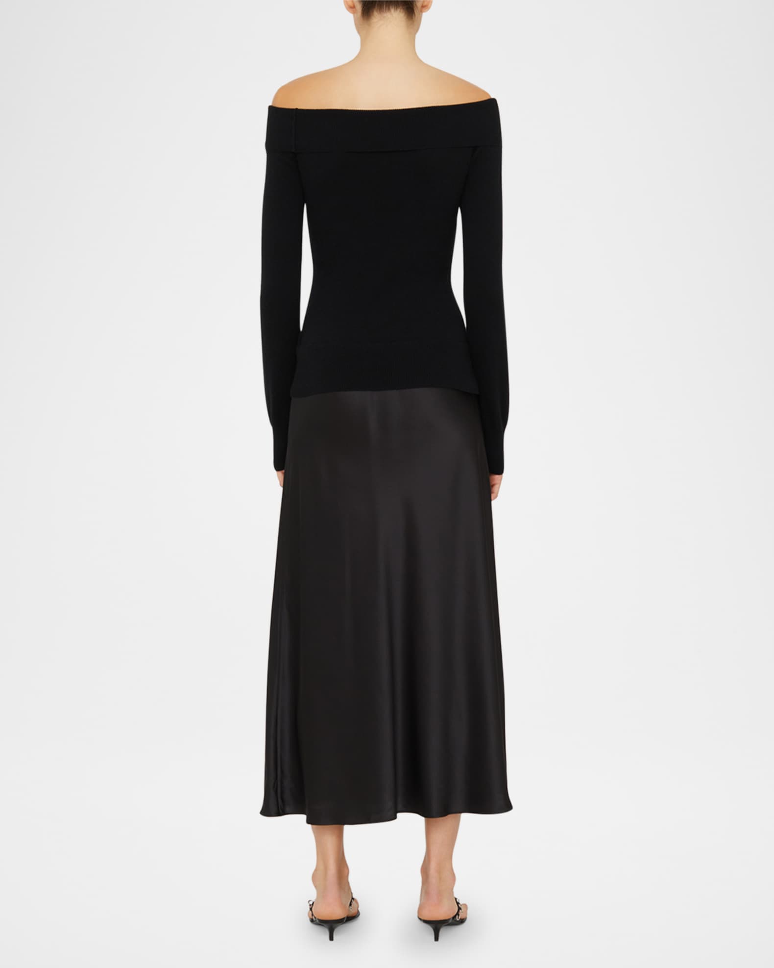 christopher esber monument cashmere and silk satin maxi dress CHRISTOPHER ESBER Monument cashmere and silk-satin maxi dress