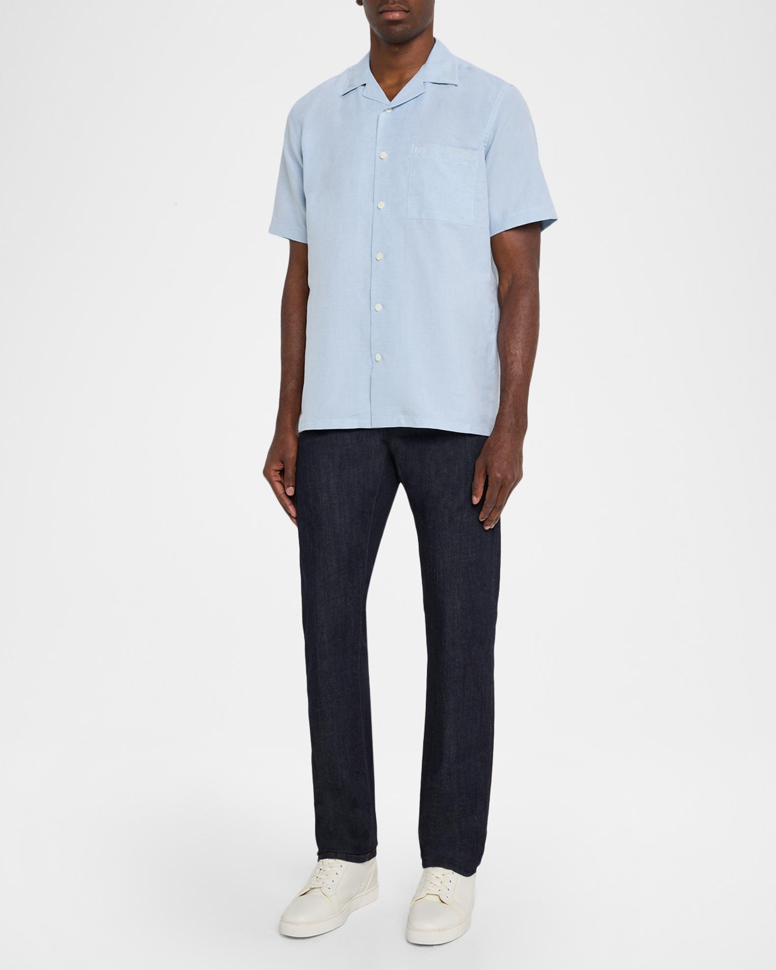 Canali Men's Dark-Wash Denim Straight Fit Five-Pocket Pants | Neiman Marcus