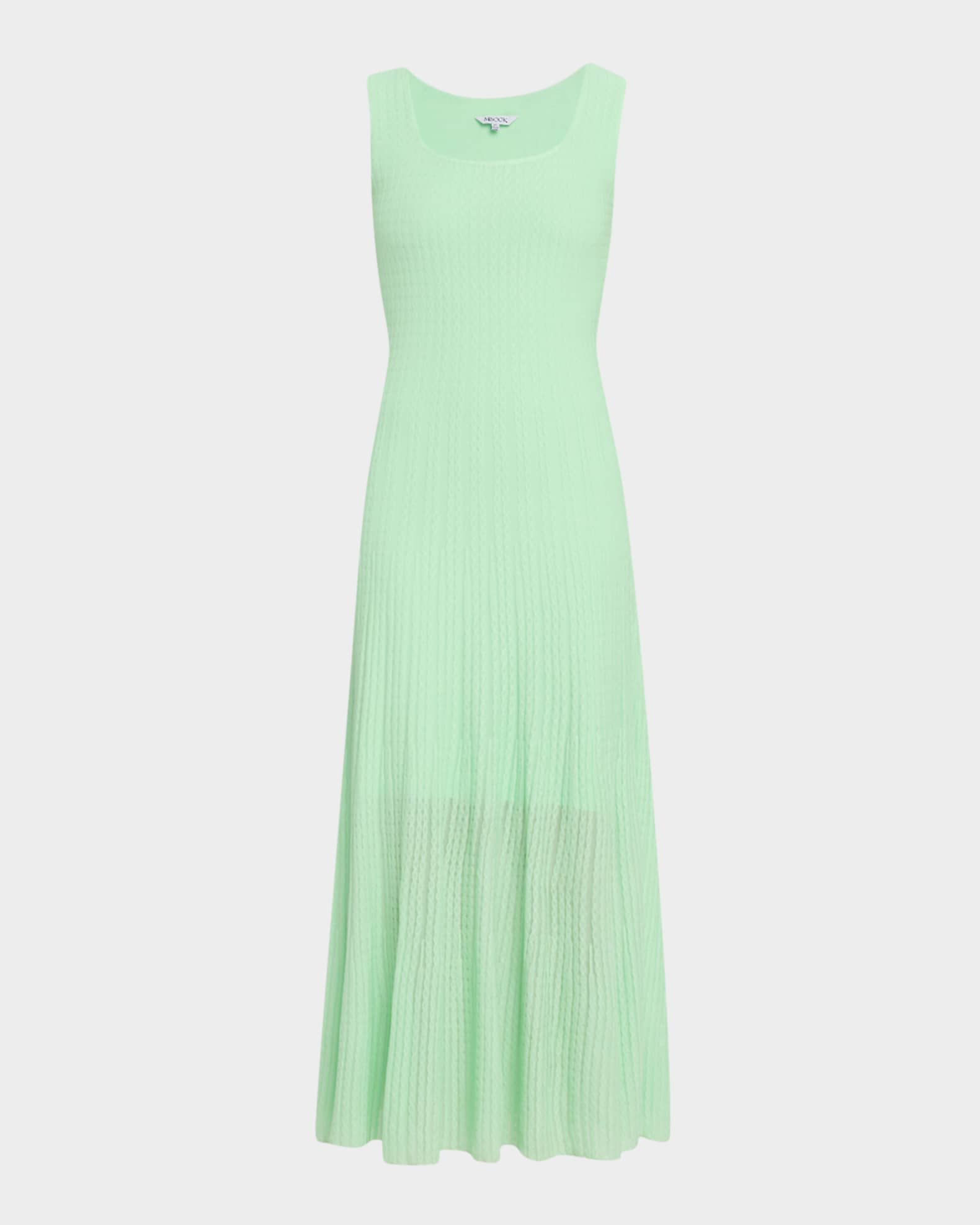 Sleeveless Fit & Flare Cable-Knit Maxi Dress 0