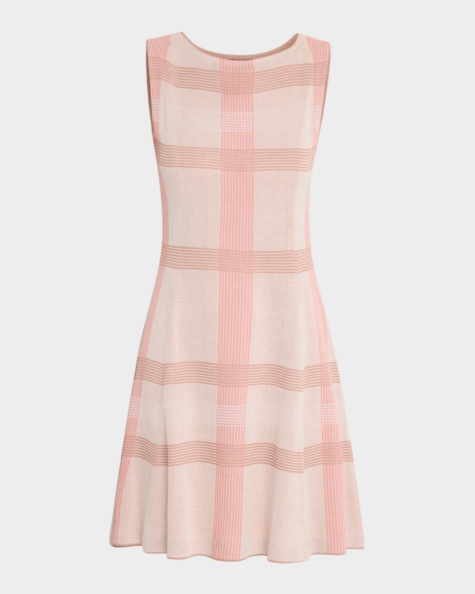 Fit-&-Flare Plaid Knit Dress 0