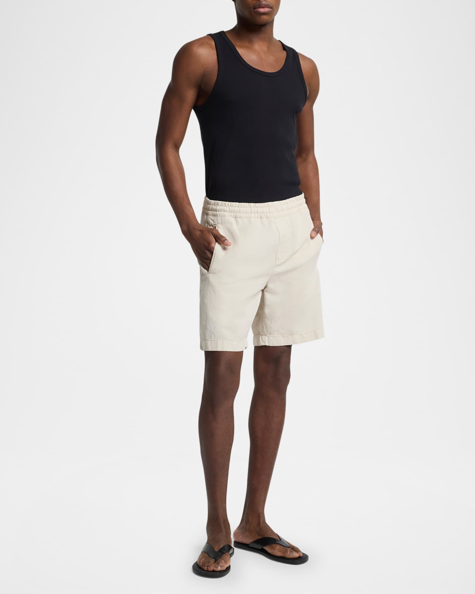 Men's Cotton-Blend Jogger Shorts 1