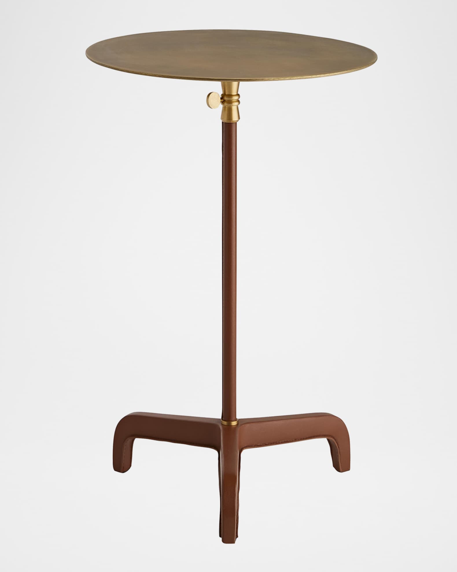 Addison Adjustable Leather Accent Table 0