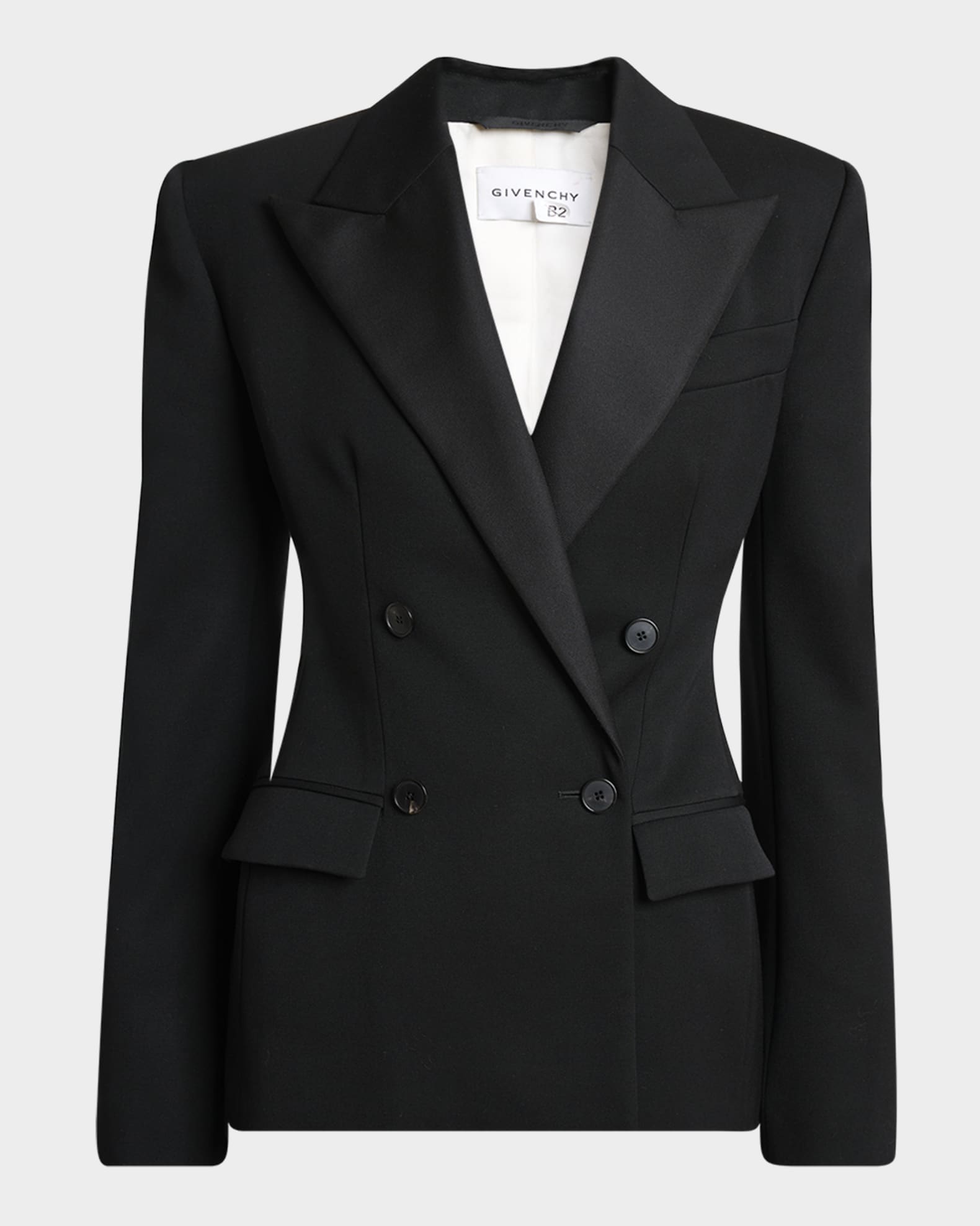 【関税込み】GIVENCHY Oversized double breasted jacket Givenchy Double-Breasted Tuxedo Jacket | Neiman Marcus