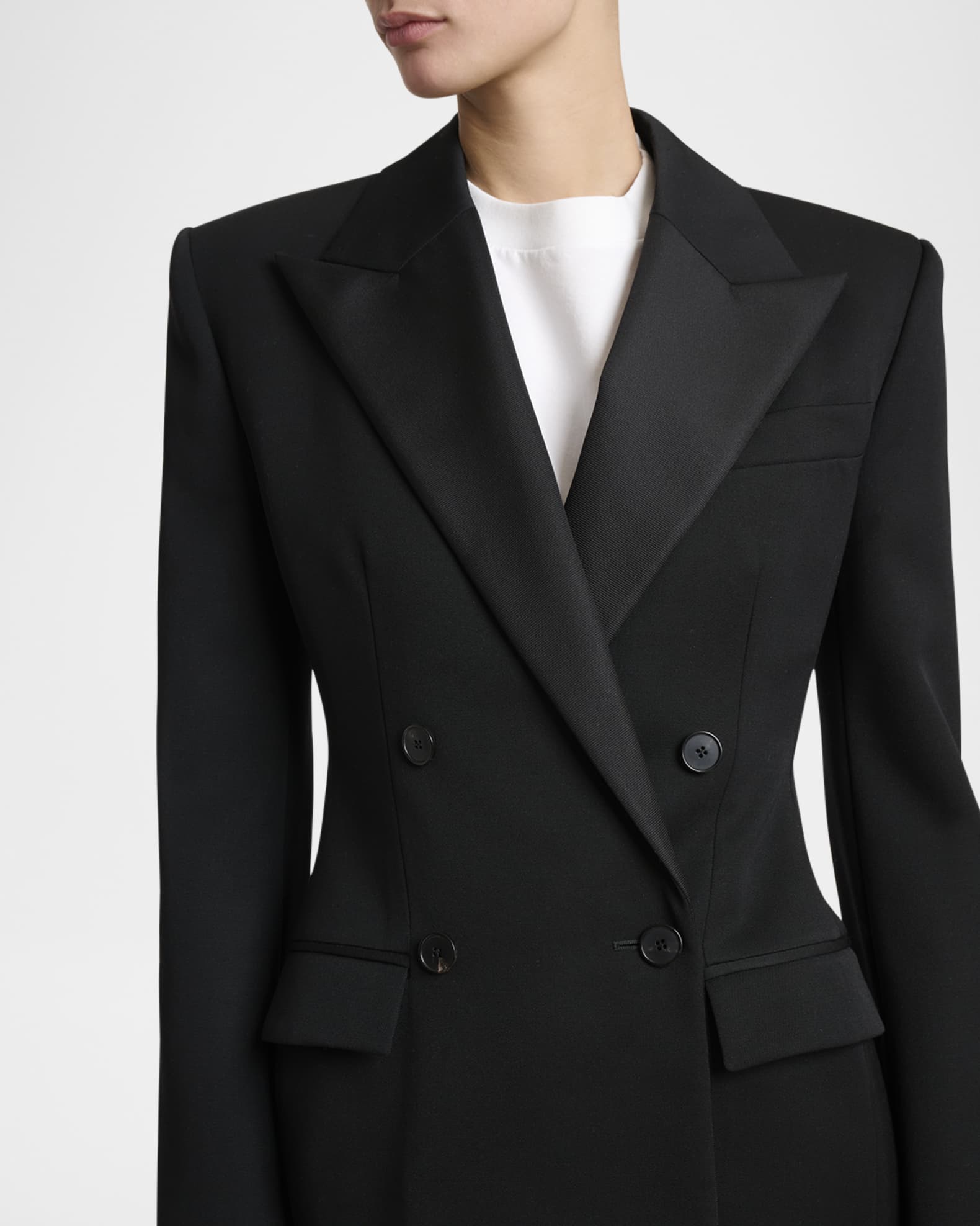 【関税&送料込】Givenchy Single-Breasted Grain De Poudre Tux Givenchy Double-Breasted Tuxedo Jacket | Neiman Marcus