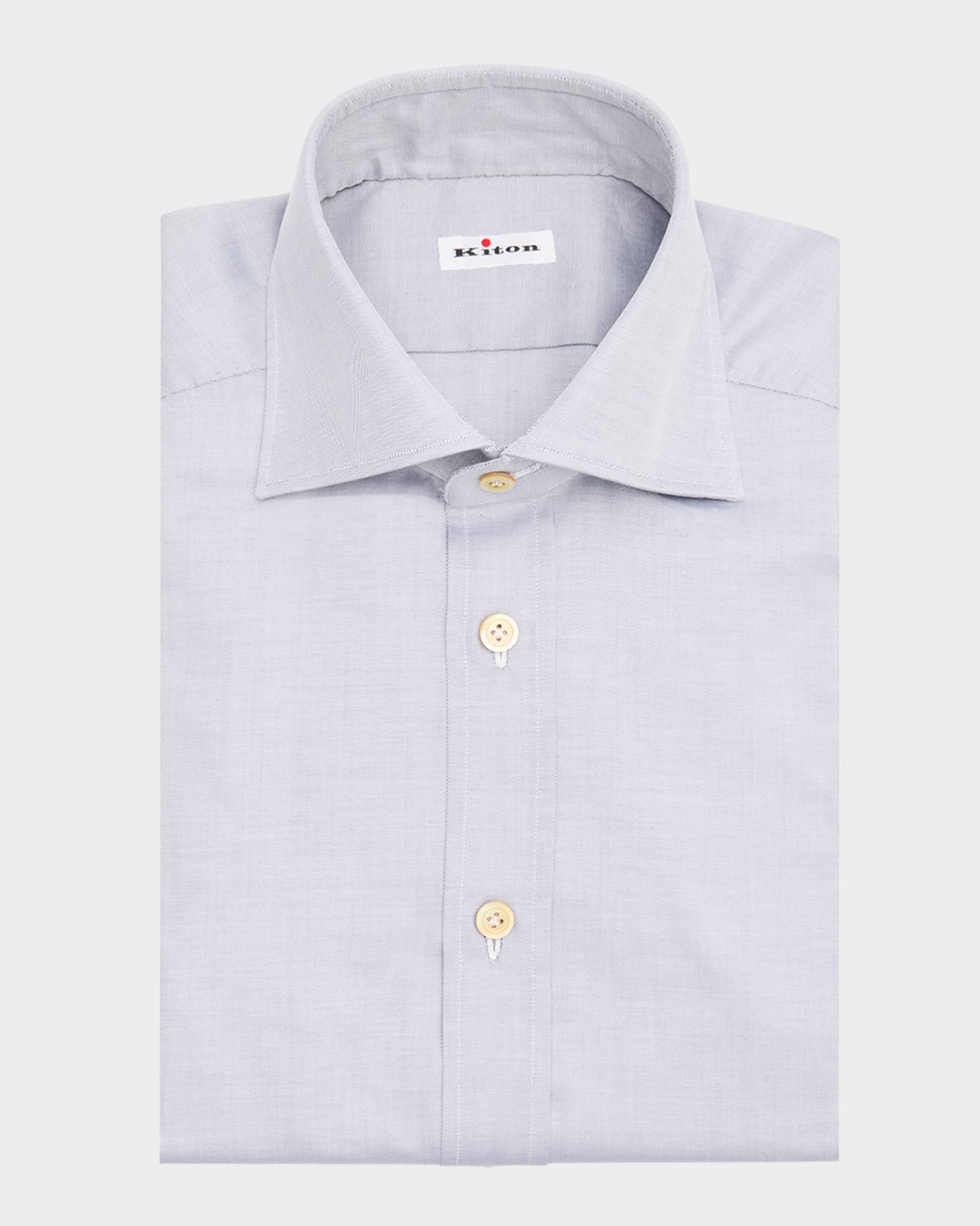 Men's Cotton Point-Collar Dress Shirt 0