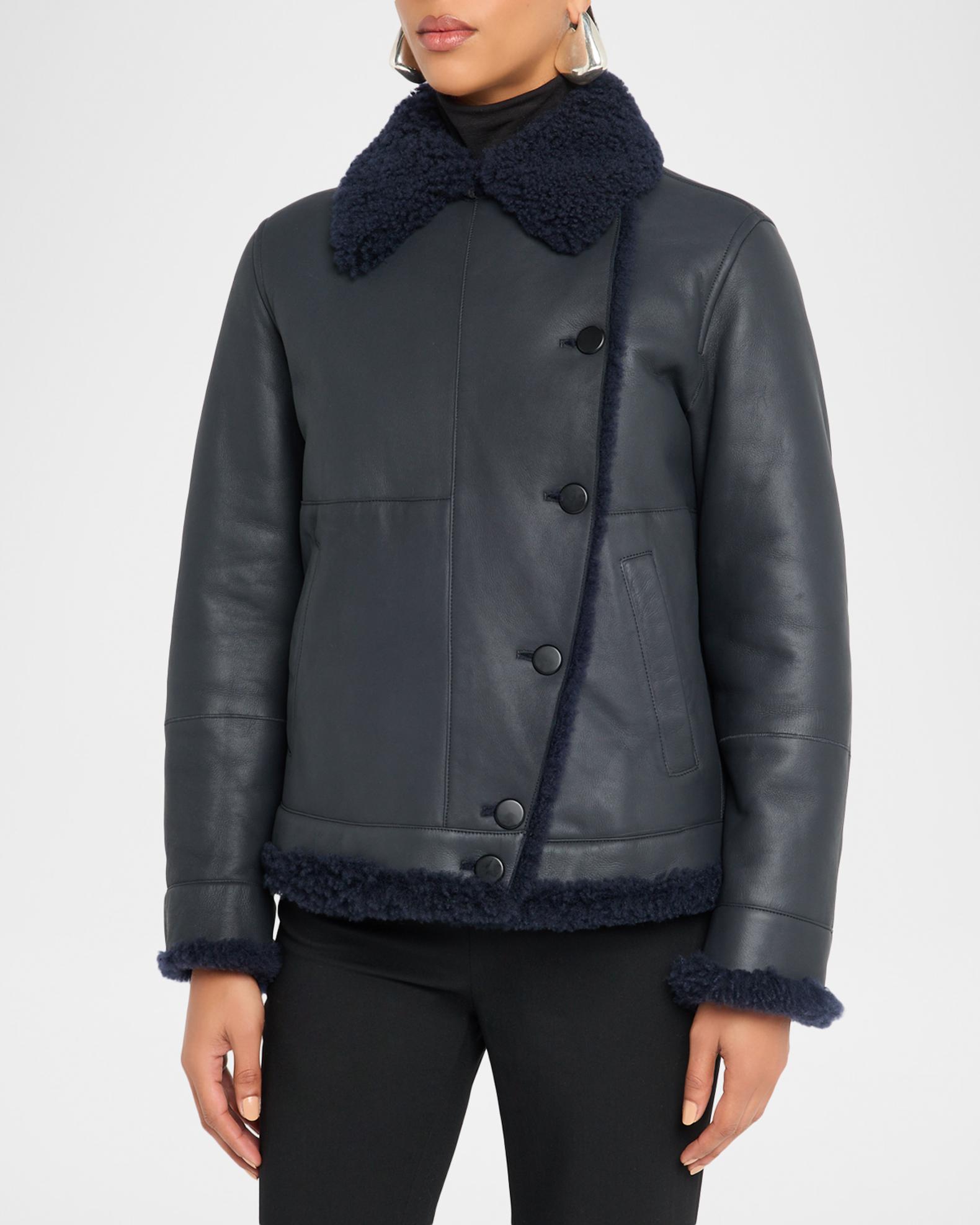 Akris Arno Lamb Shearling Jacket | Neiman Marcus