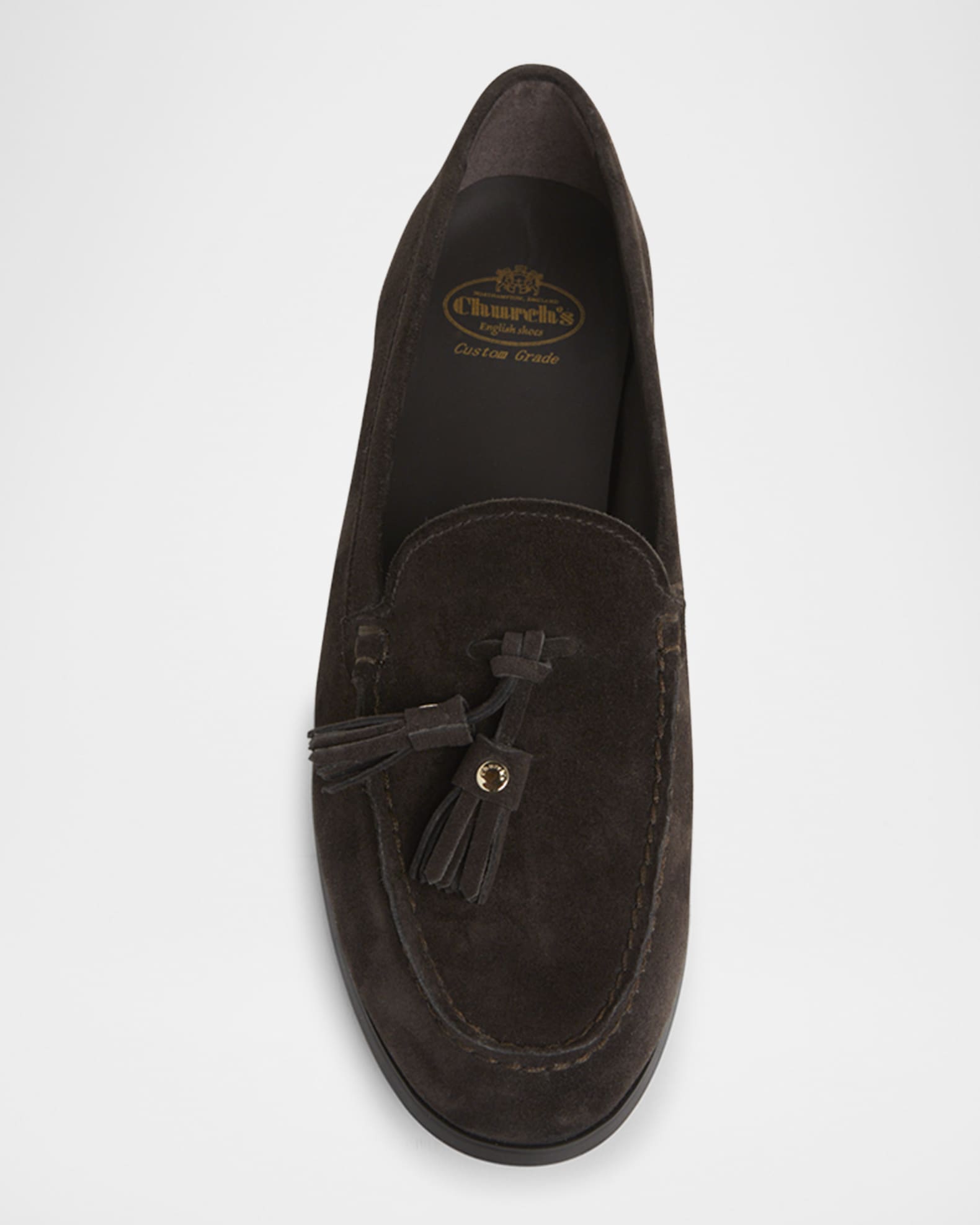フラットシューズ Church's Priscilla Loafer Church's Priscilla Suede Tassel Loafers | Neiman Marcus