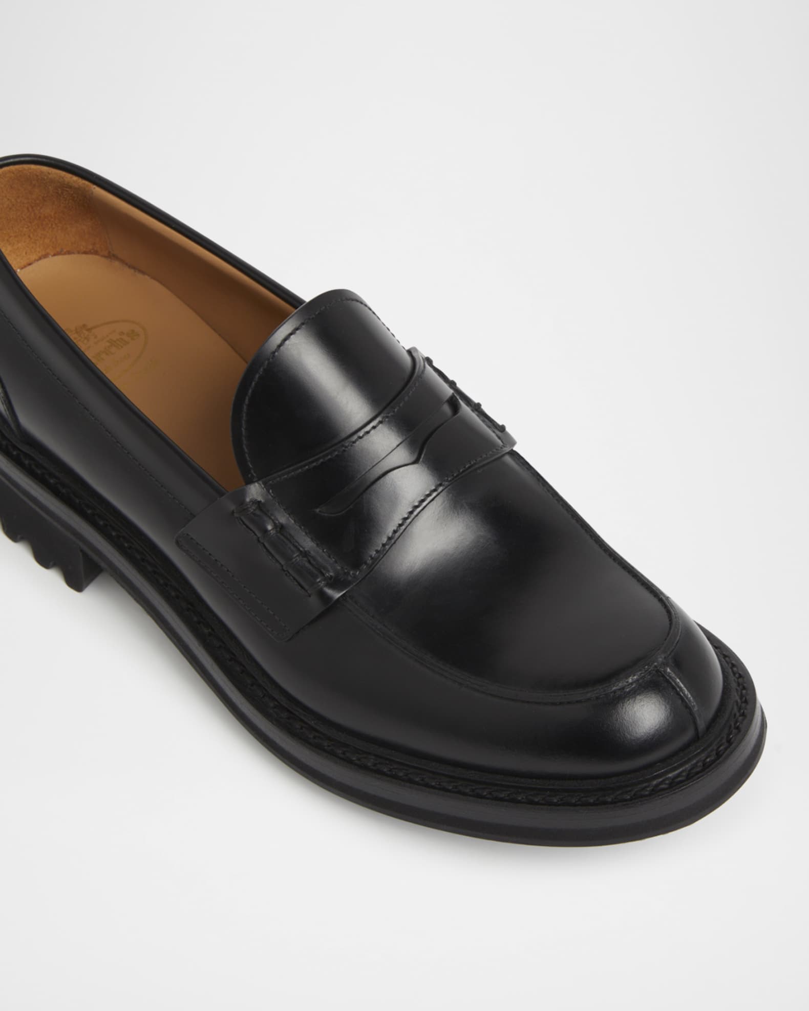 Church's McFie Leather Lug-Sole Penny Loafers Neiman Marcus
