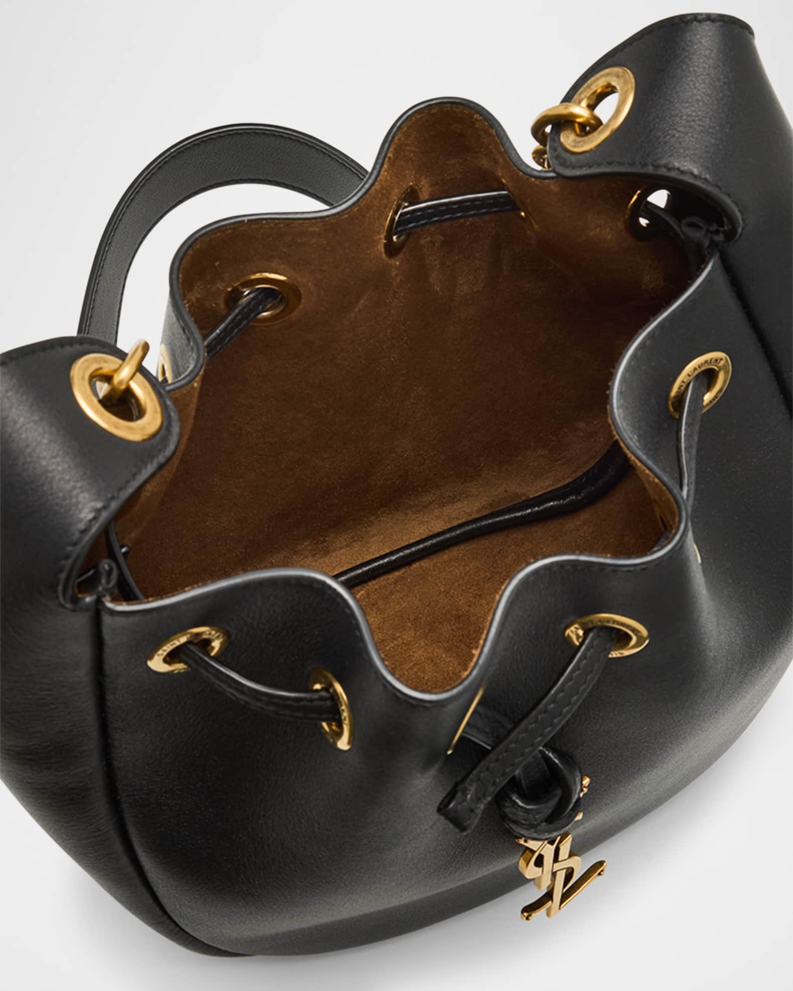 【saint laurent・サンローラン】 BUCKET BAGS かごバッグ SaintLaurent】かごバッグ ショルダーバッグ レザーハンドル