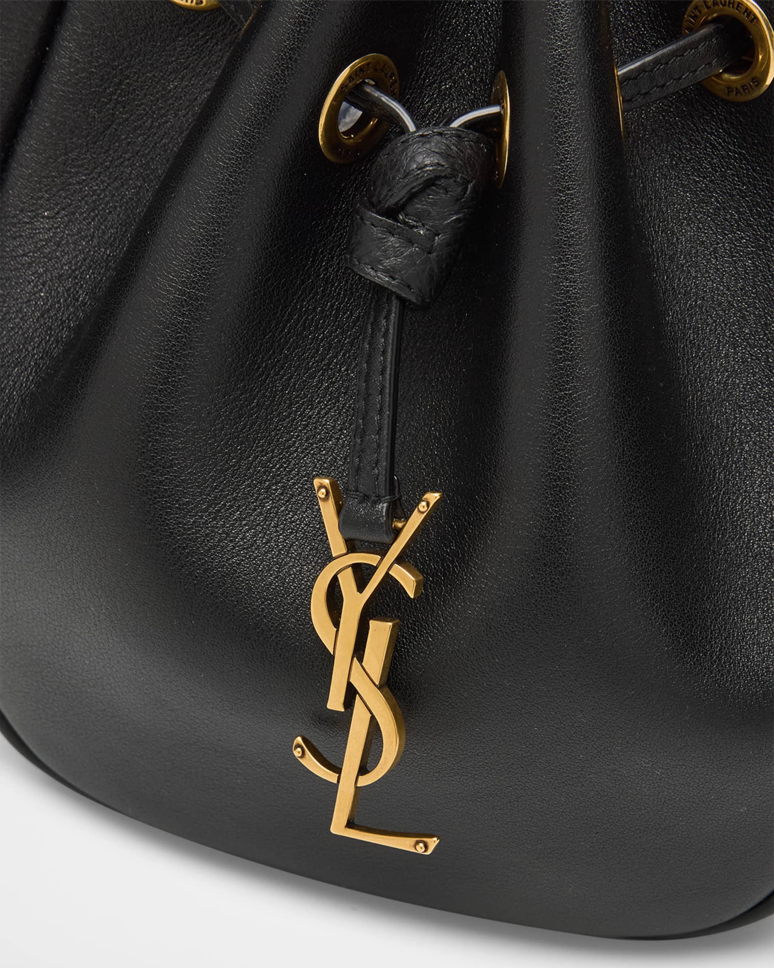 Saint Laurent Cassandre YSL Bucket Bag in Leather | Neiman