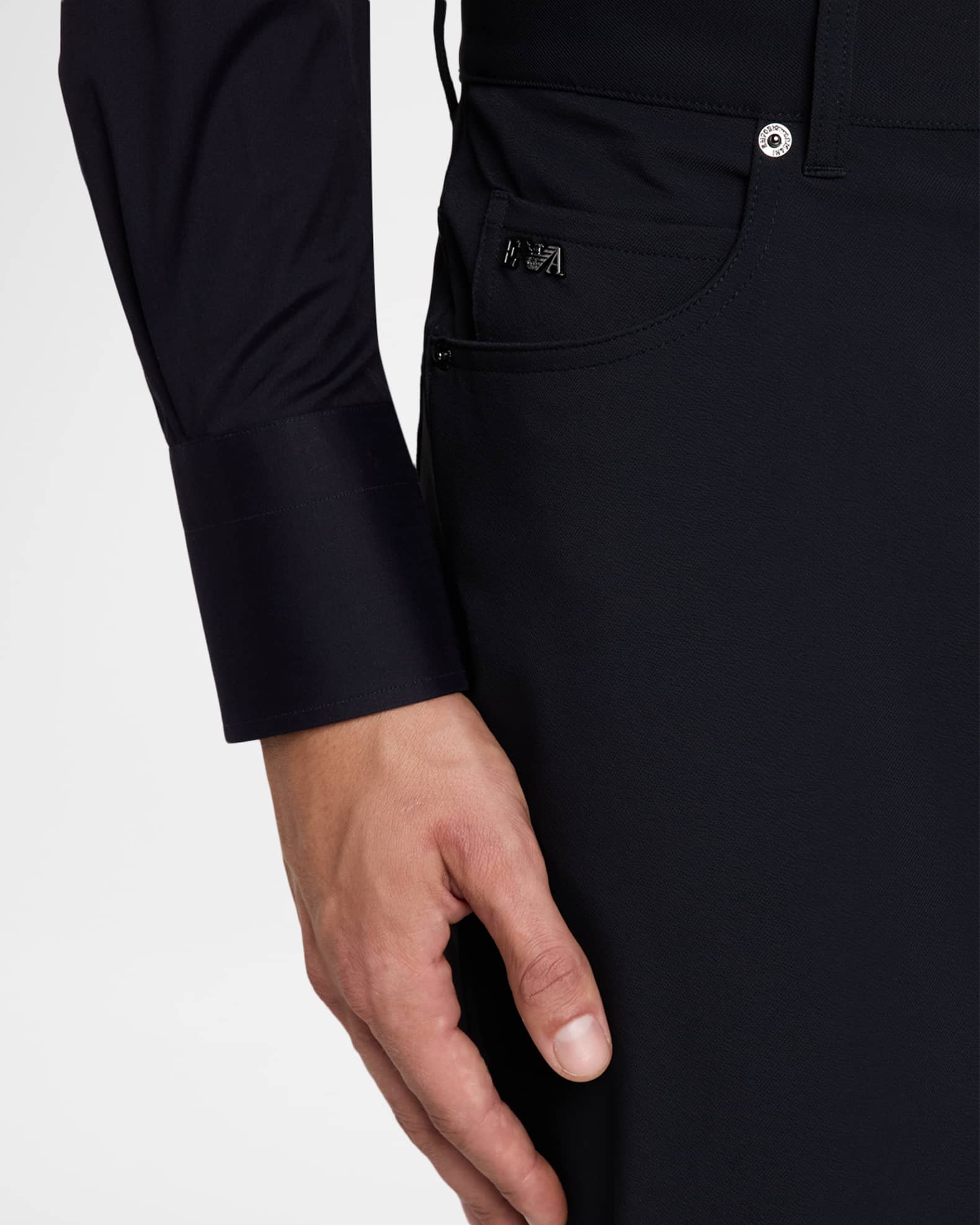 Emporio Armani Men's Nylon Technical Stretch Five-Pocket Pants