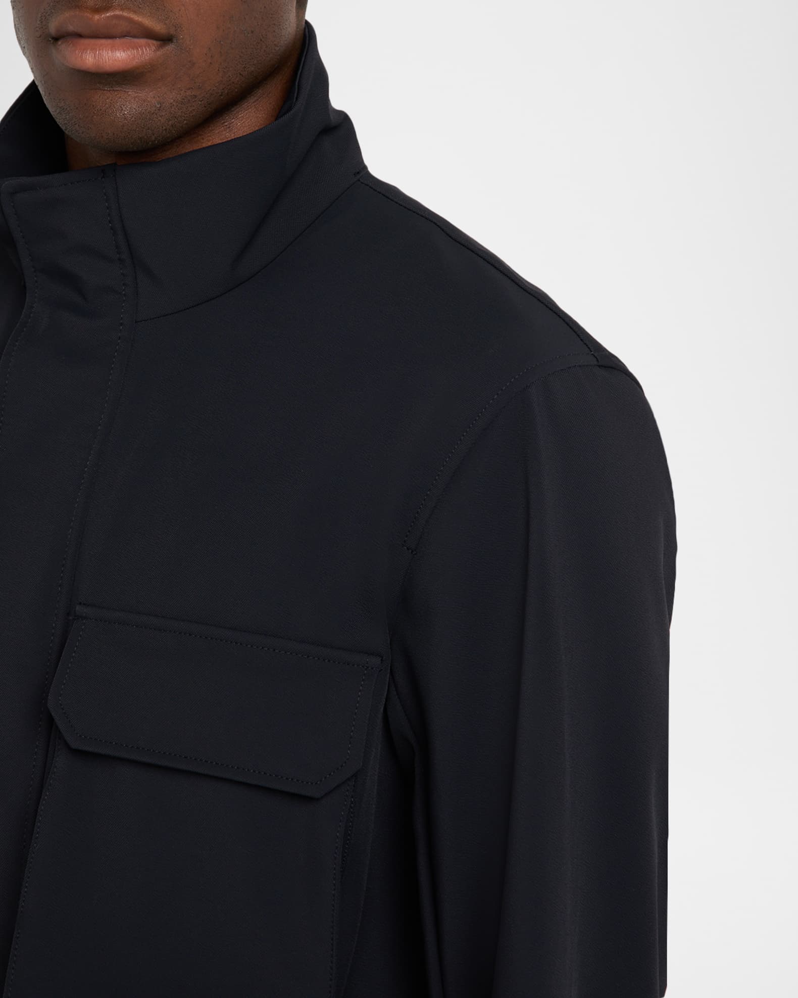 Emporio Armani Men's Nylon Four-Pocket Car Coat | Neiman Marcus