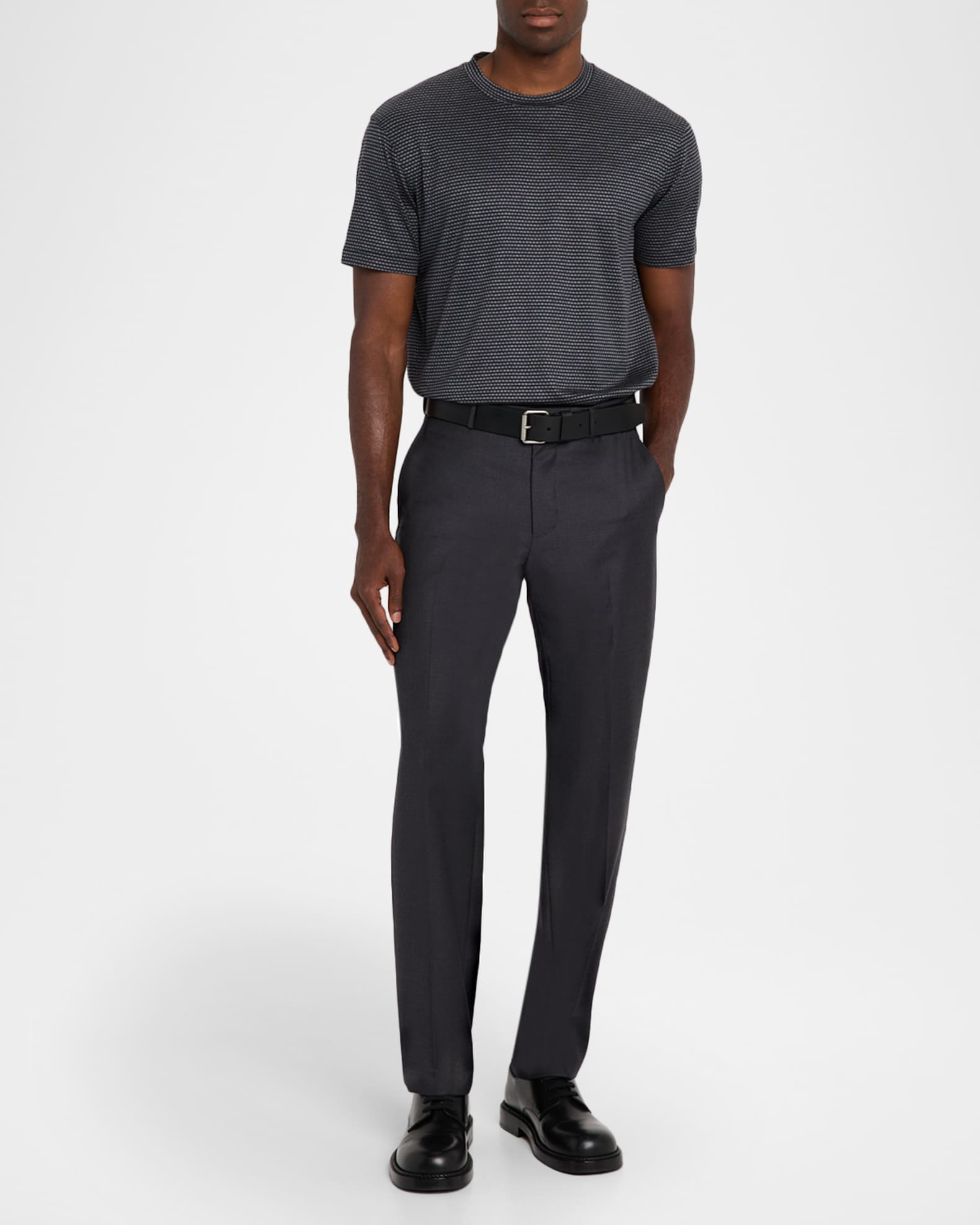 Men's Jersey Jacquard Crewneck T-Shirt 1