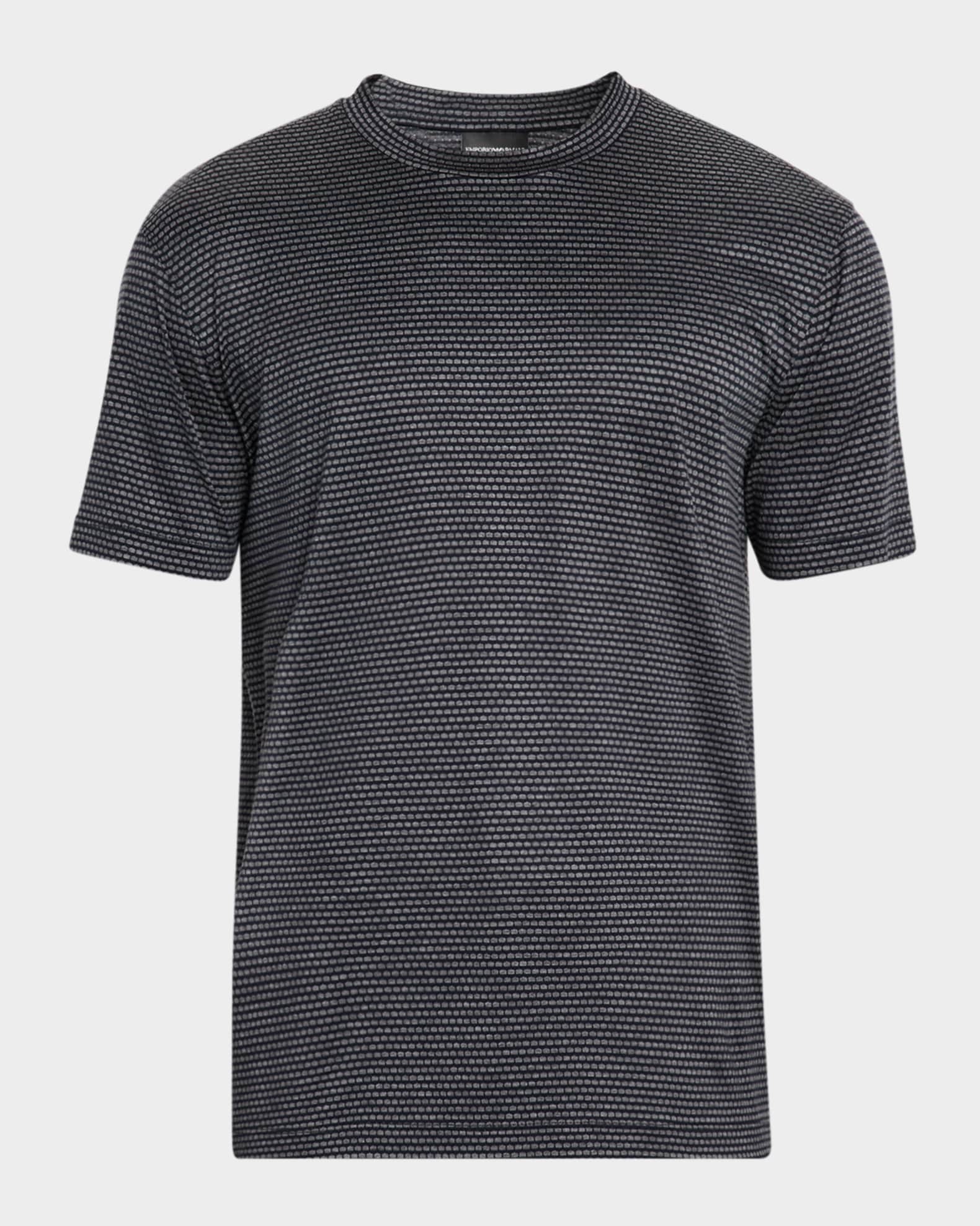 Men's Jersey Jacquard Crewneck T-Shirt 0