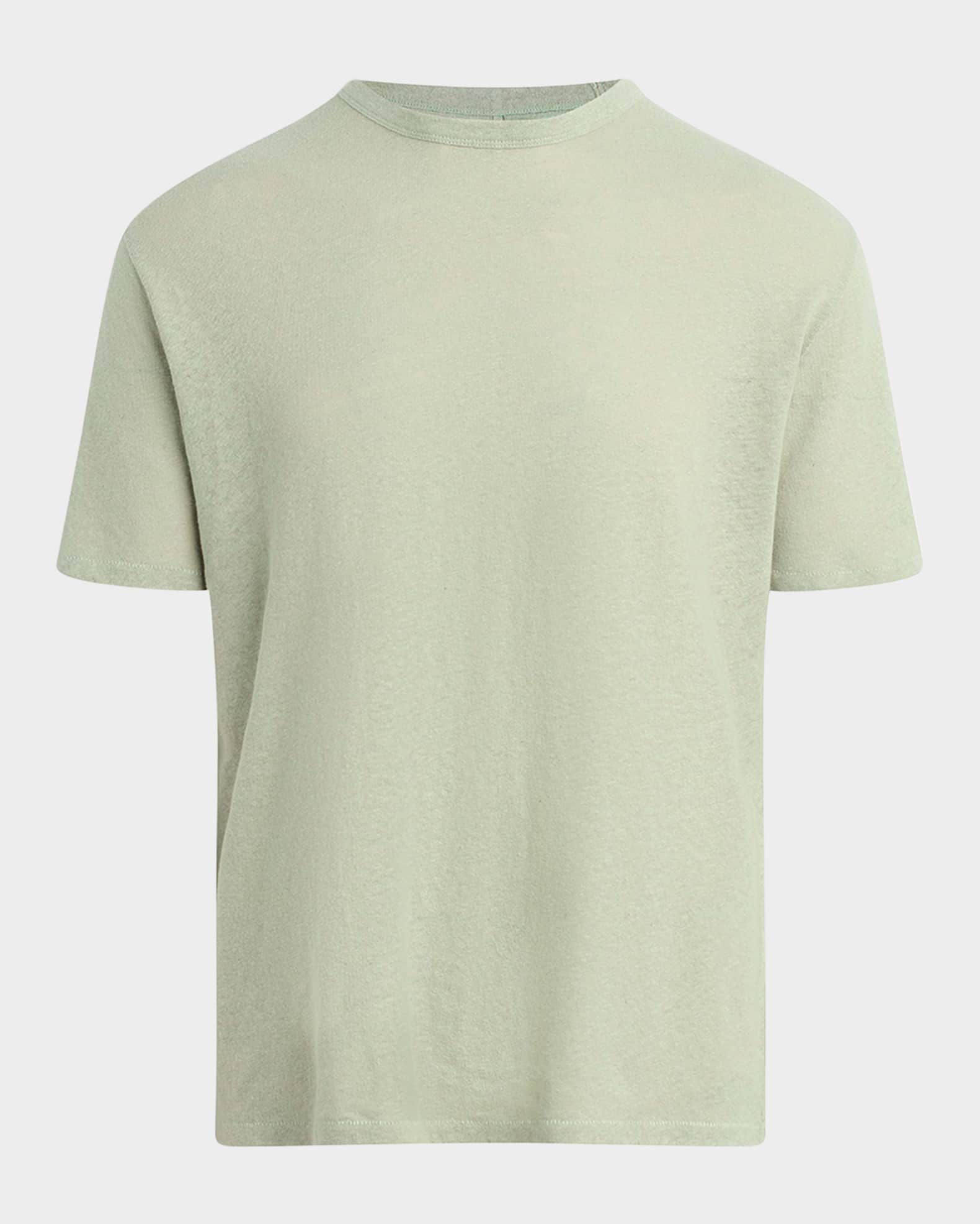 Men's Bespoke Cotton and Linen Crewneck T-Shirt 0