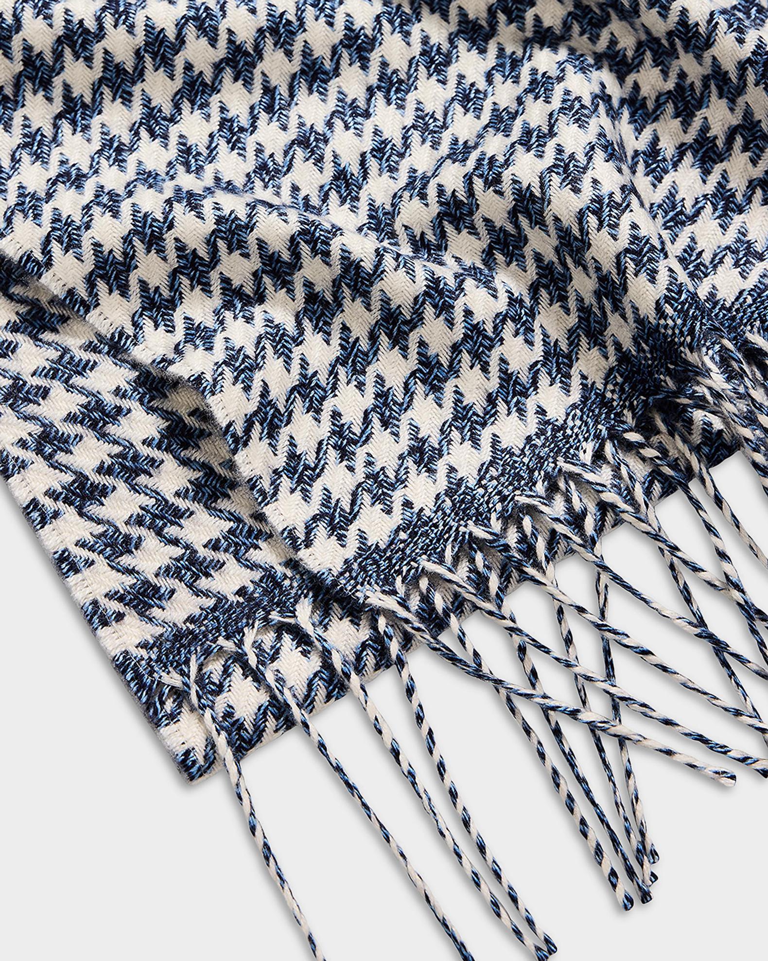 PIACENZA 1733 Men's Silk and Cashmere Twist Houndstooth Scarf