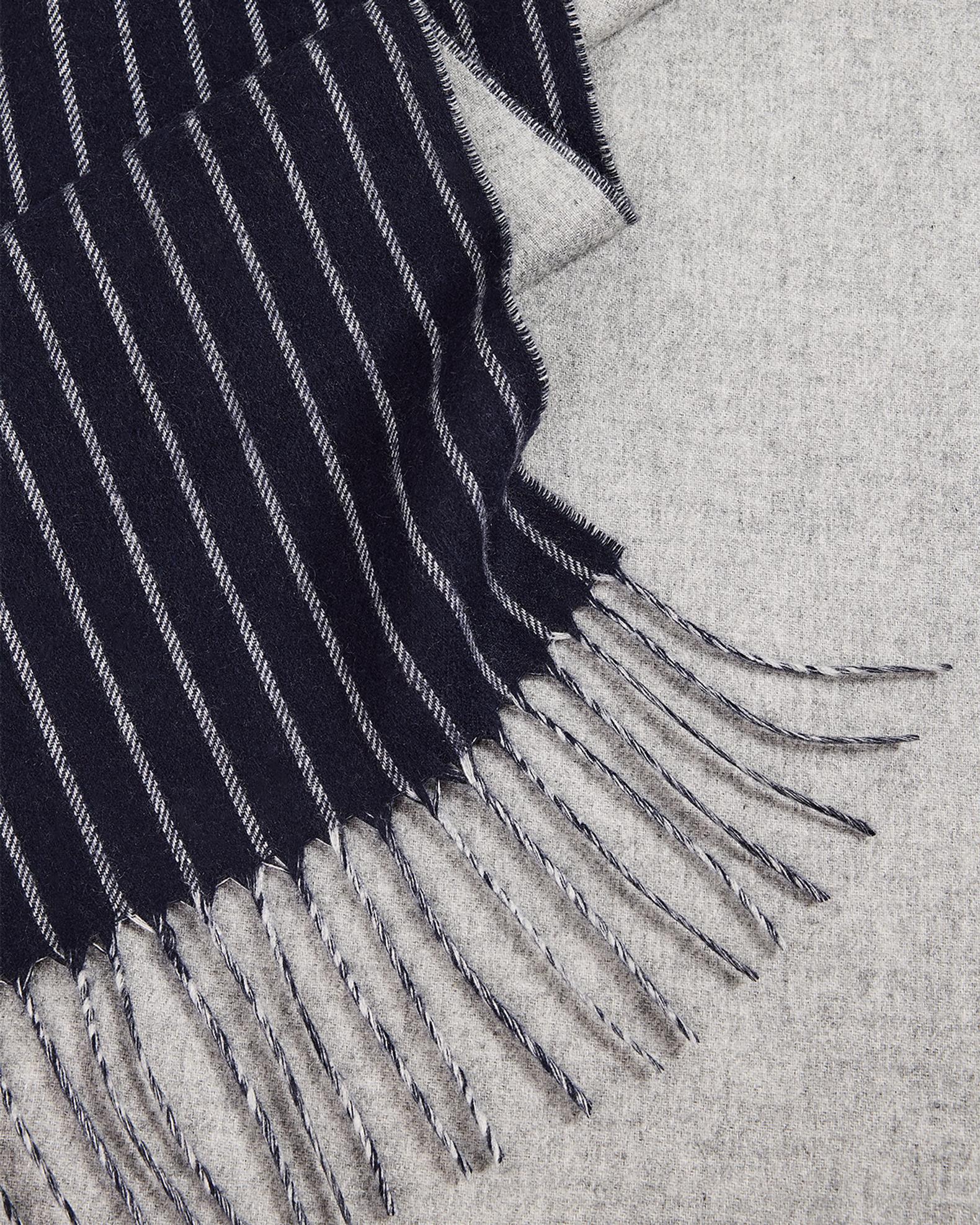 PIACENZA 1733 Men's Lizard Solid to Stripe Double-Face Silk and