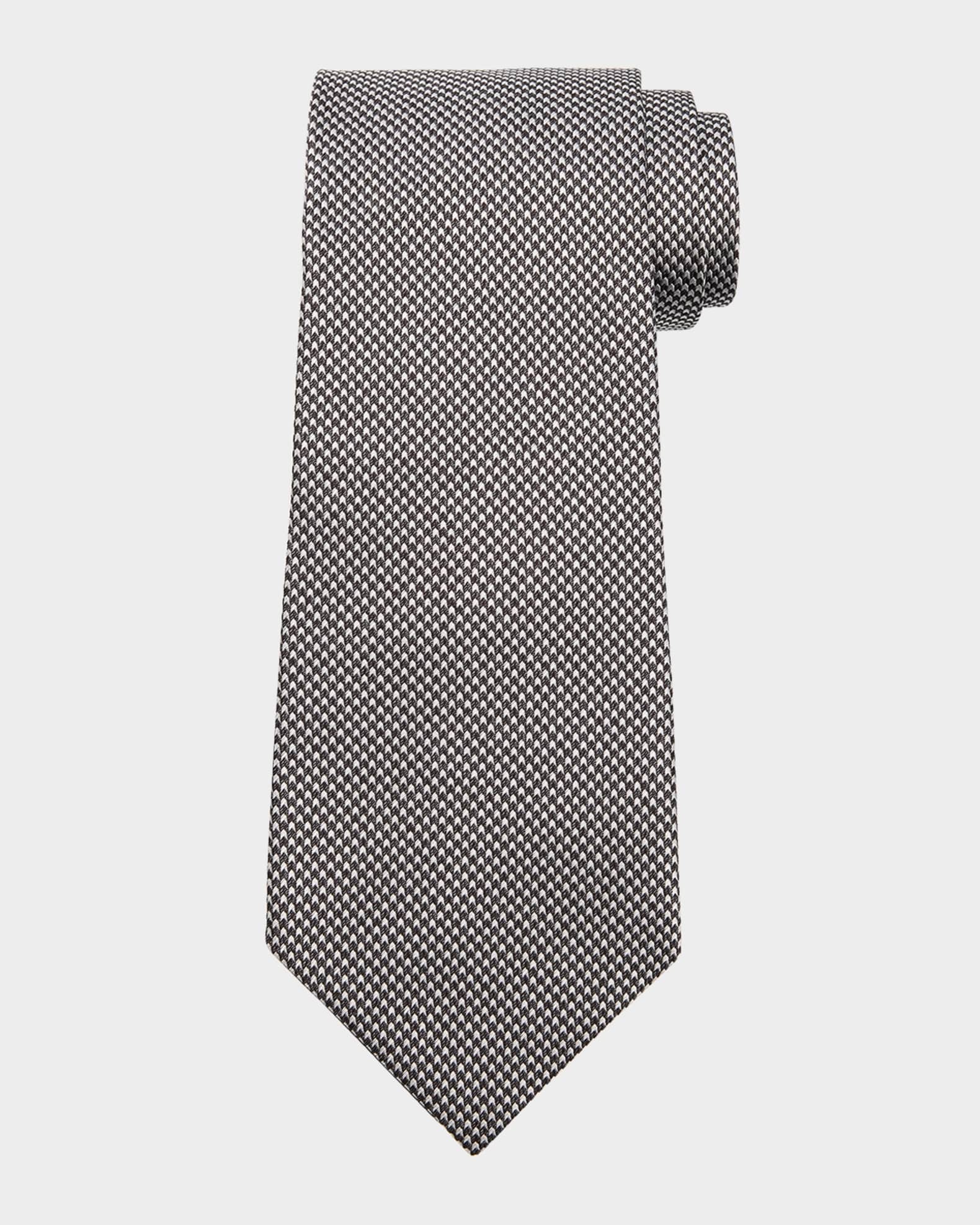 Men's Micro-Houndstooth Silk Tie  0