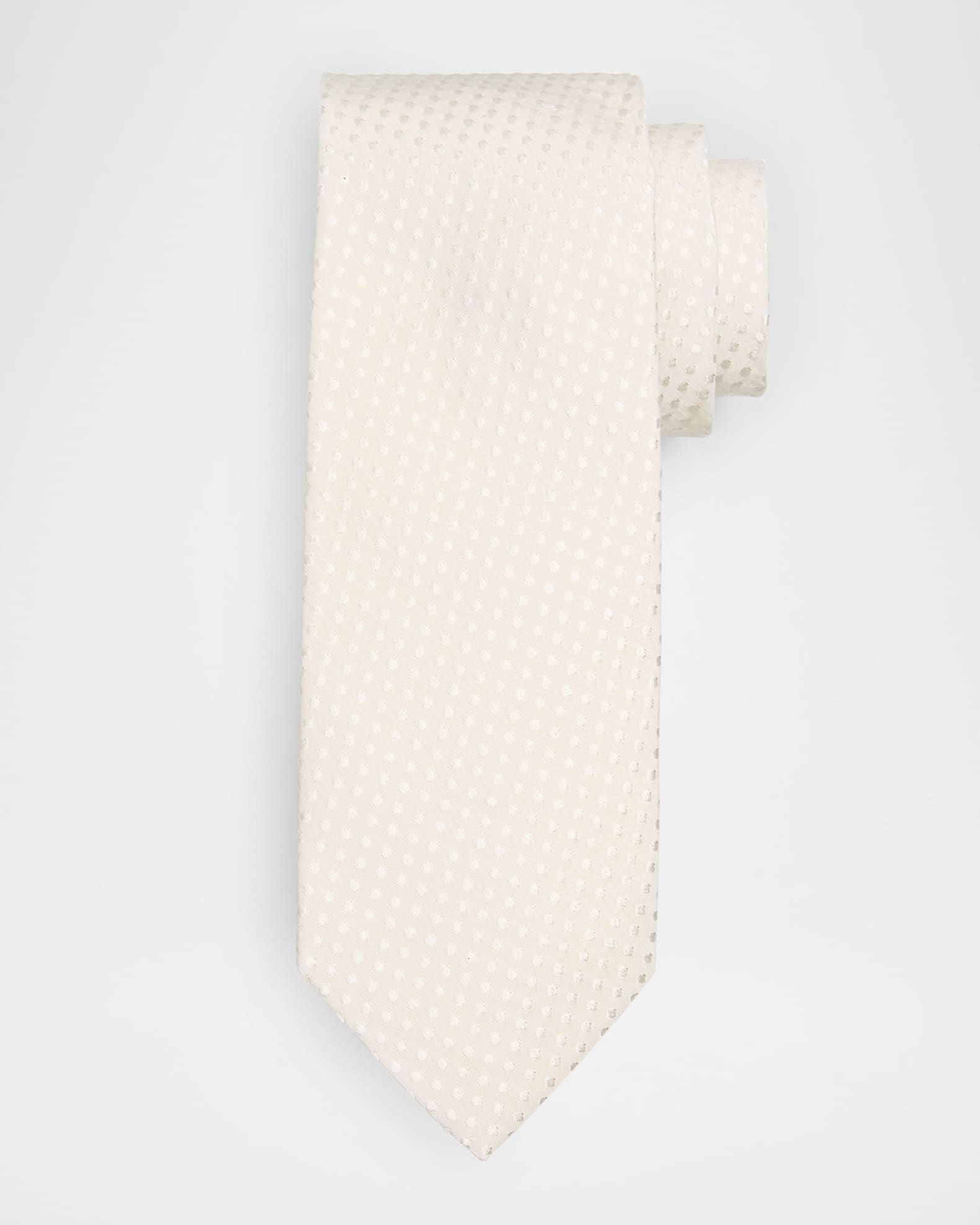 Men's Tonal Polka Dot Jacquard Silk Tie 0