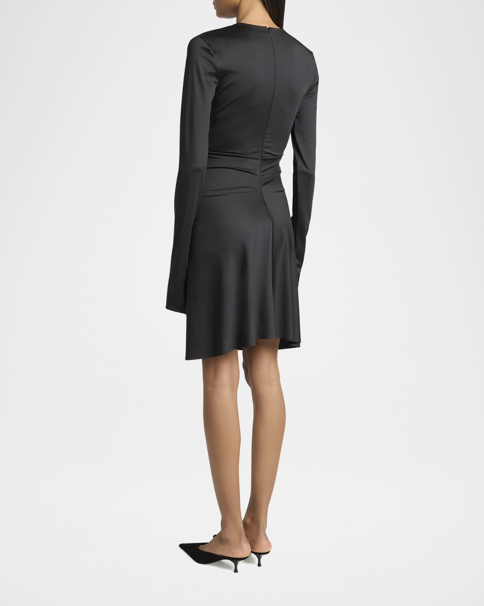 【関税込み】VICTORIA BECKHAM LONG SLEEVE RUCHED MINI' DRESS Victoria Beckham 'long Sleeve Ruched Mini' Dress | italist