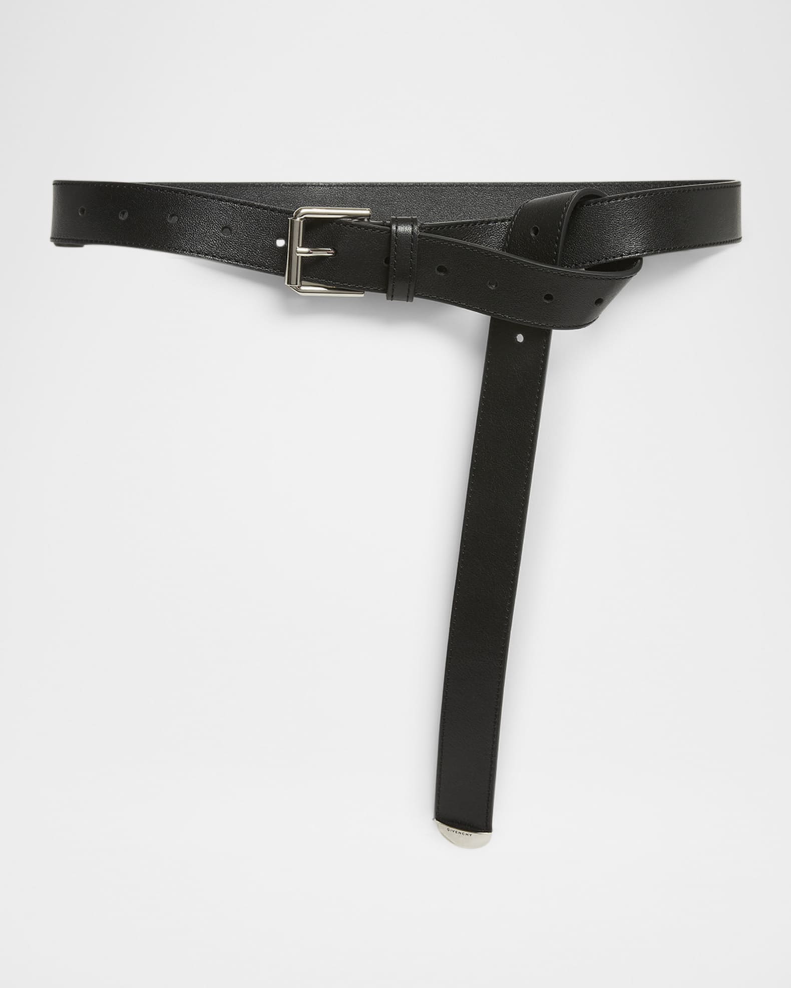 Givenchy Voyou Metal Buckle Leather Belt | Neiman Marcus
