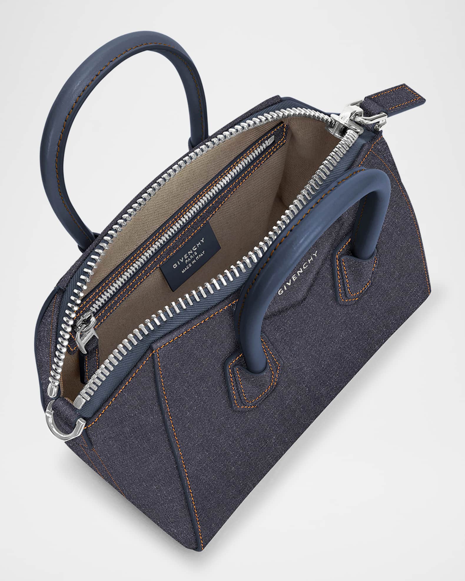 Givenchy Antigona Mini Top-Handle Bag in Denim | Neiman Marcus
