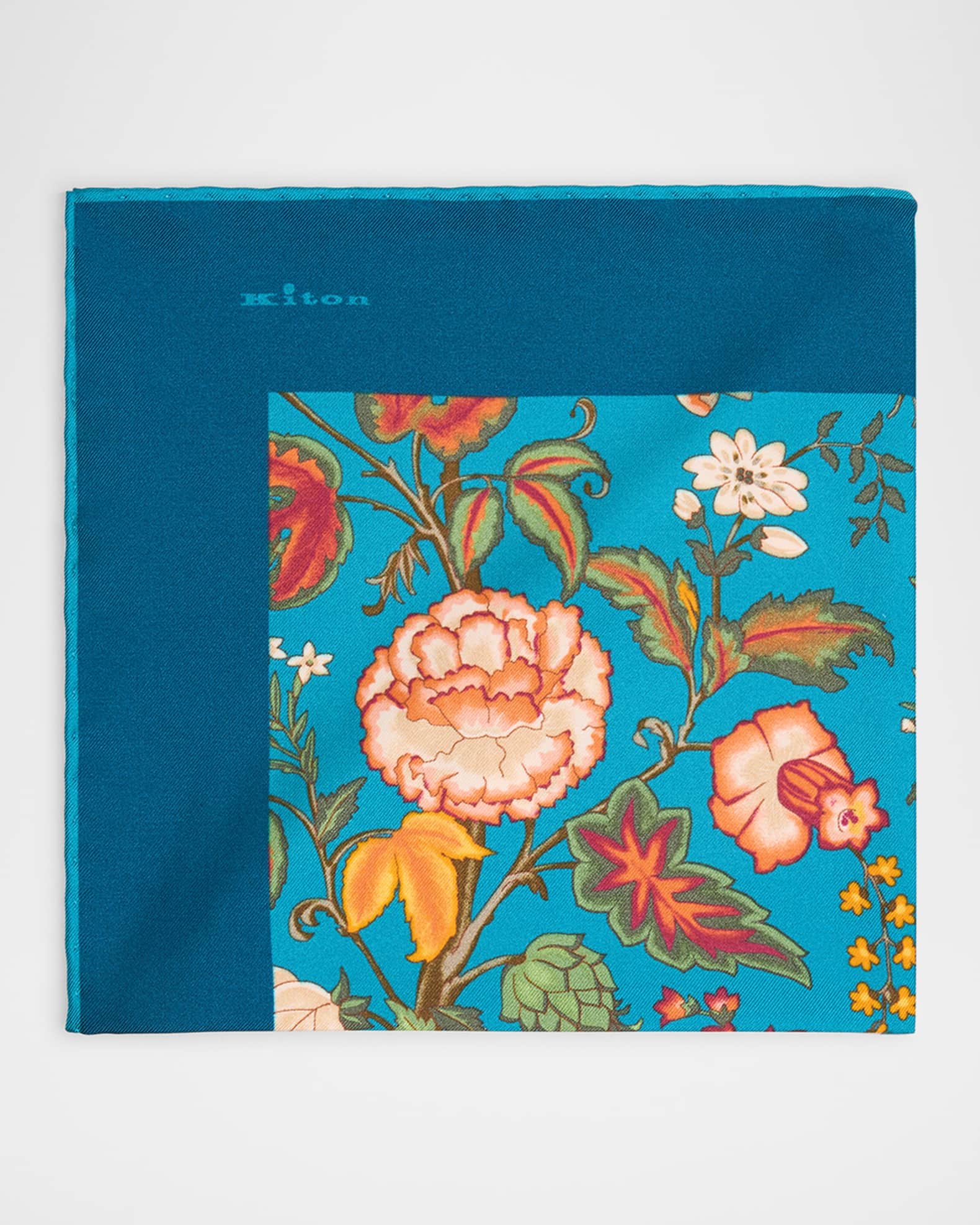 Men's Silk Large Paisley Pocket Square 0