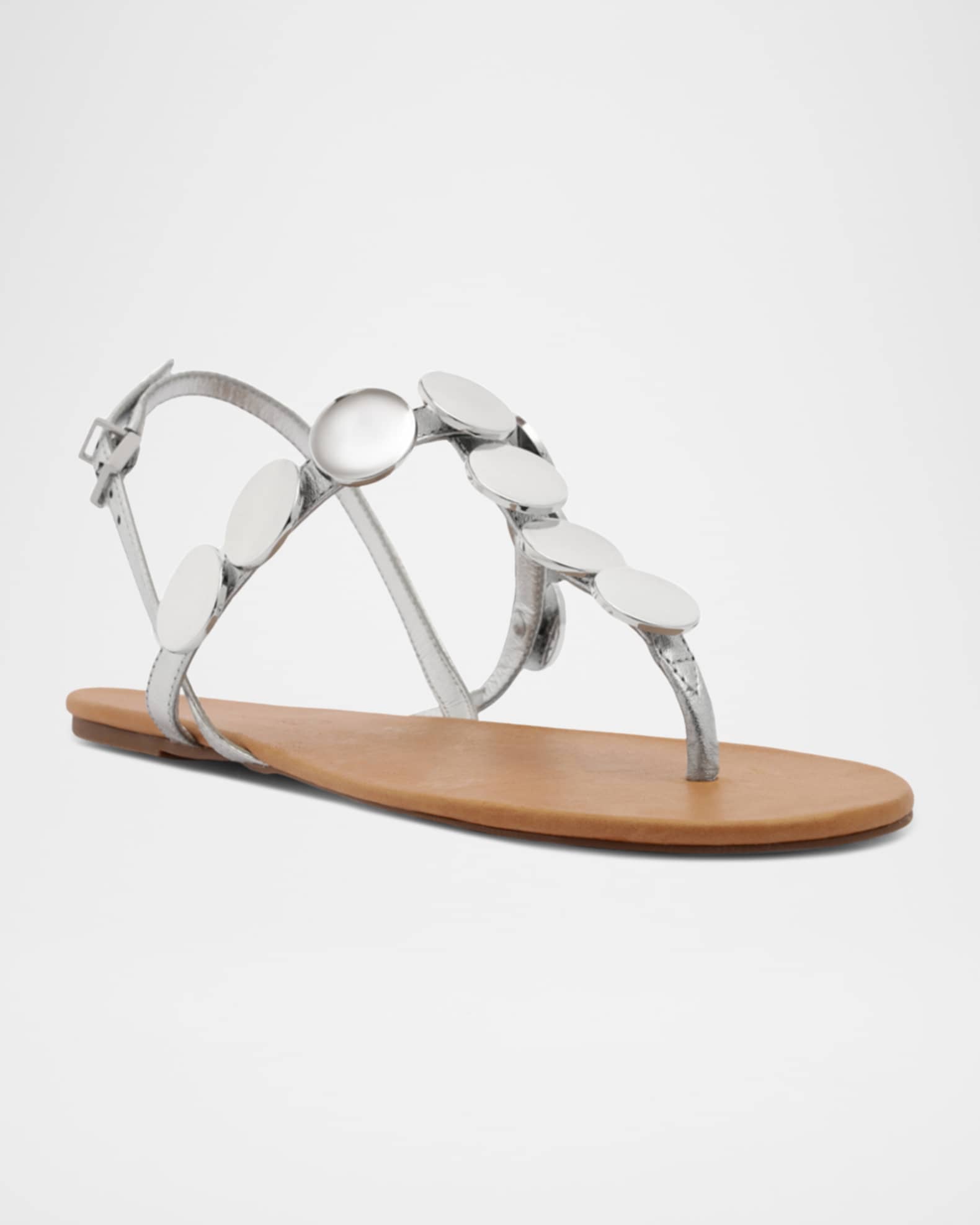 Acacia Metallic Coin Flat Sandals 1