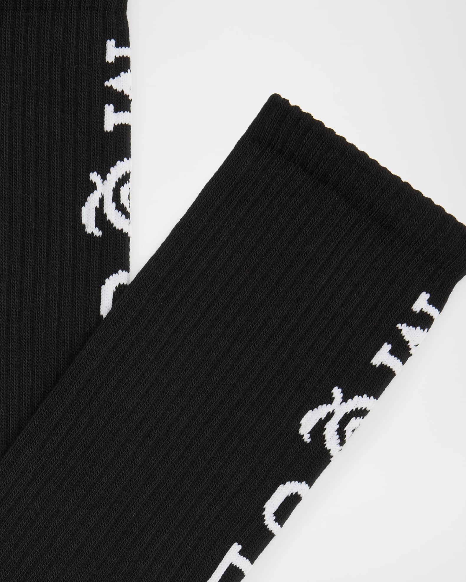 Men's Vertical Logo Cotton Stretch Sport Socks 1