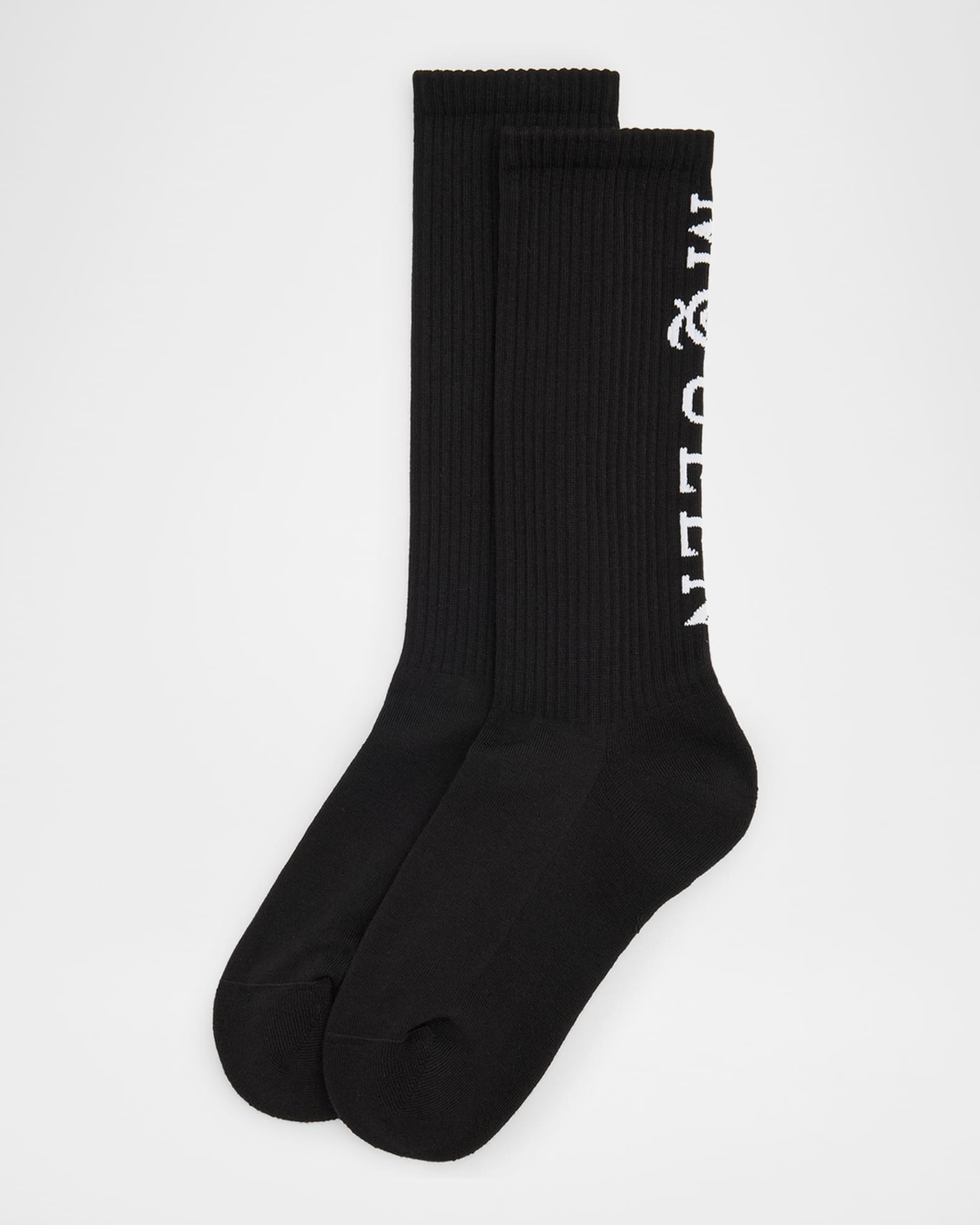 Men's Vertical Logo Cotton Stretch Sport Socks 0