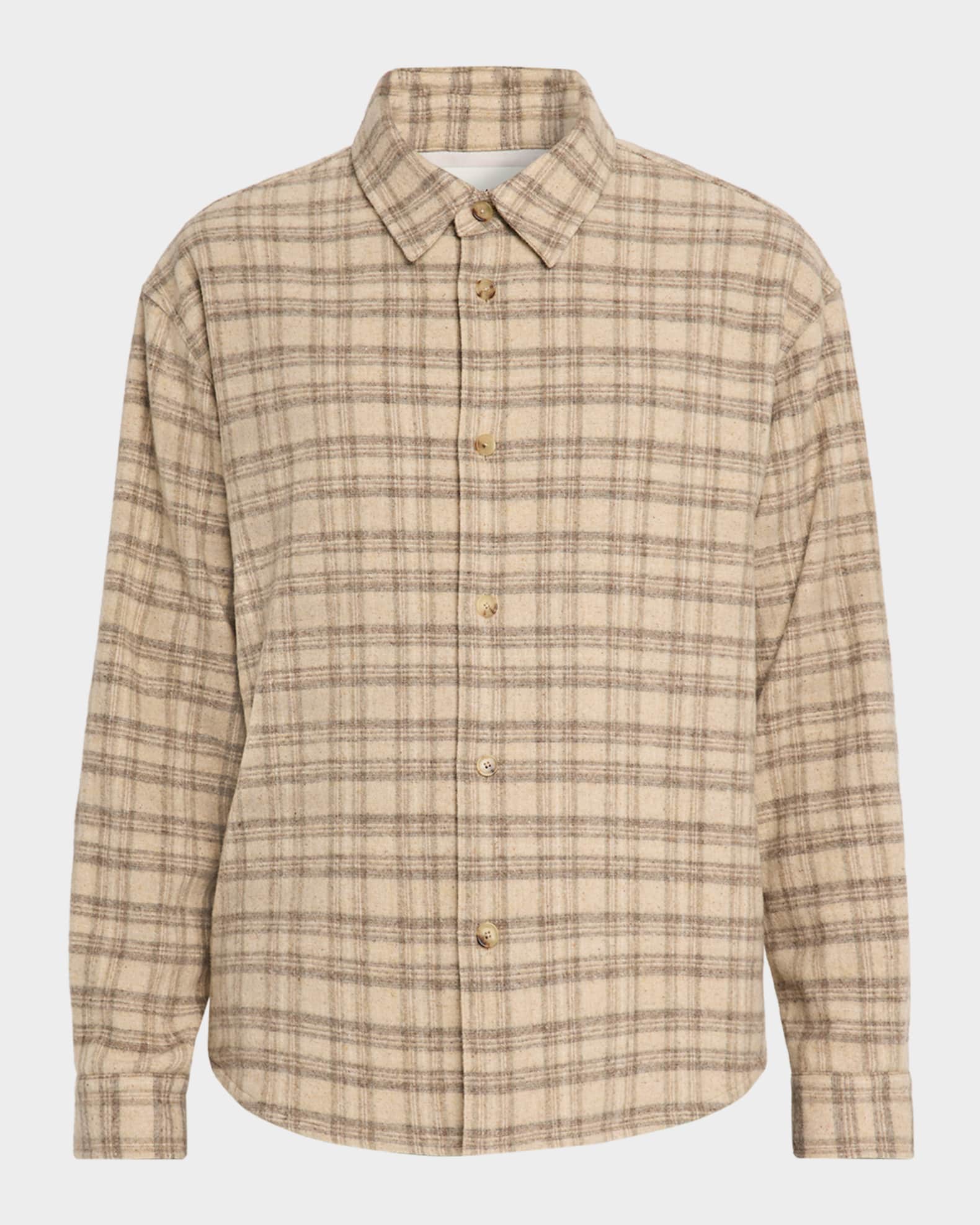 Men's Plaid Wool-Blend Overshirt 0