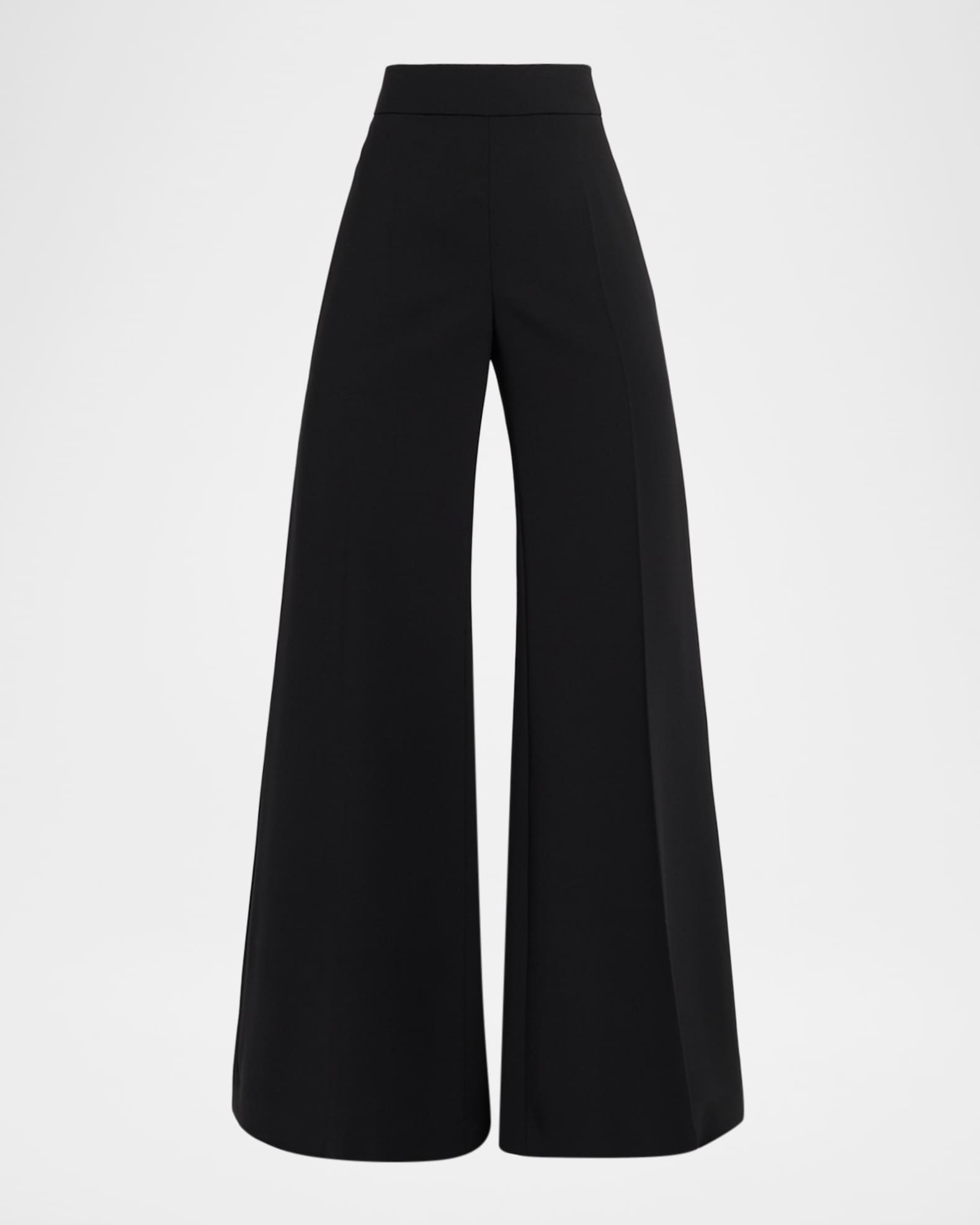 High-Rise Wide Leg Wool Pants 0