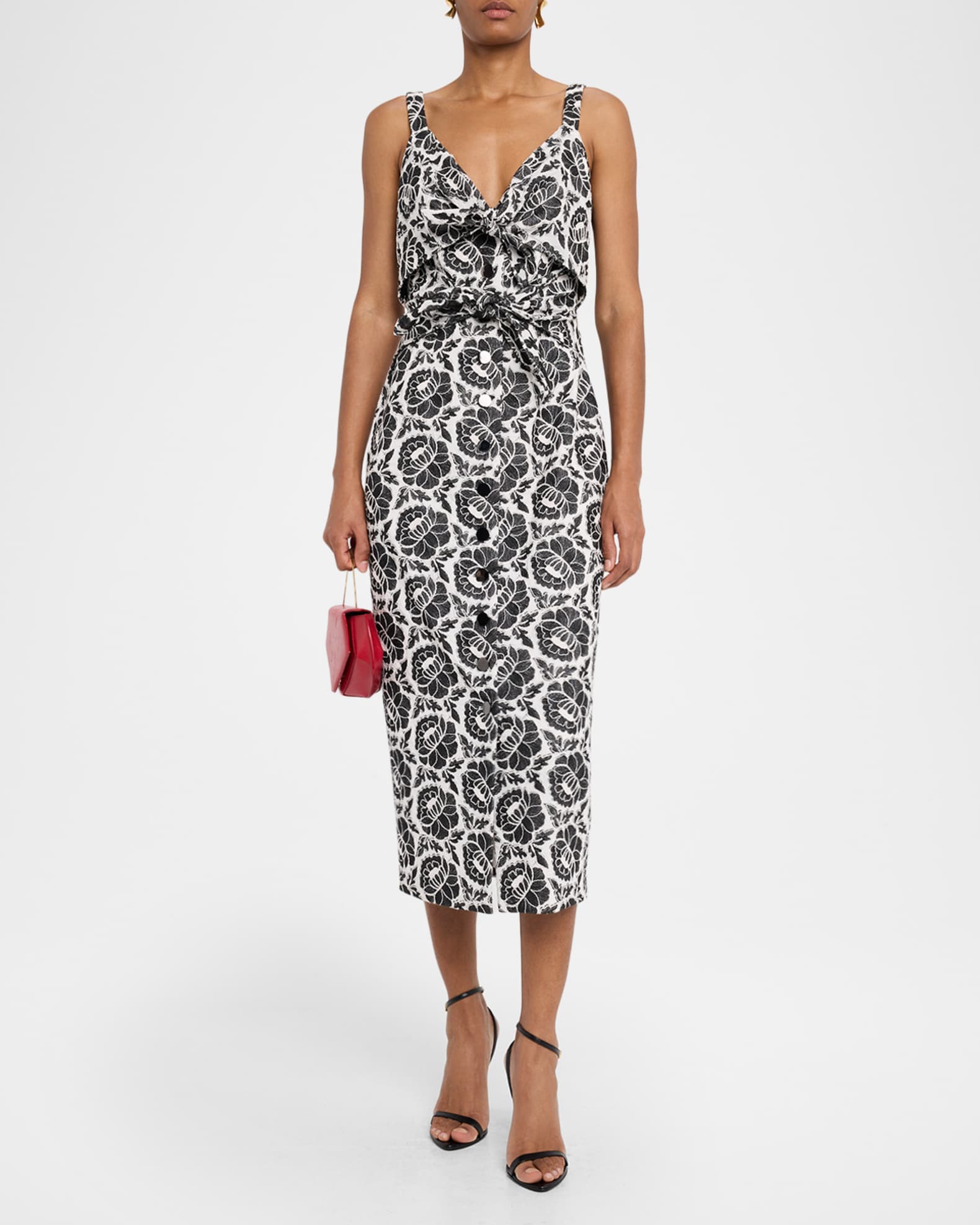 Gia Double Tie-Front Midi Dress 1