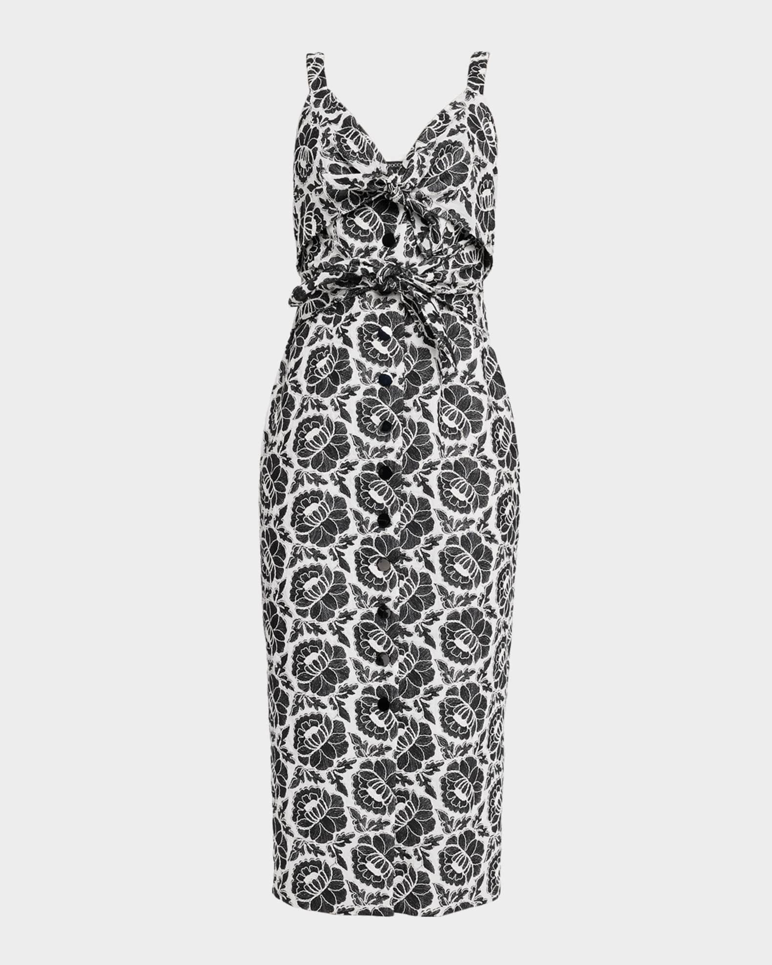 Gia Double Tie-Front Midi Dress 0