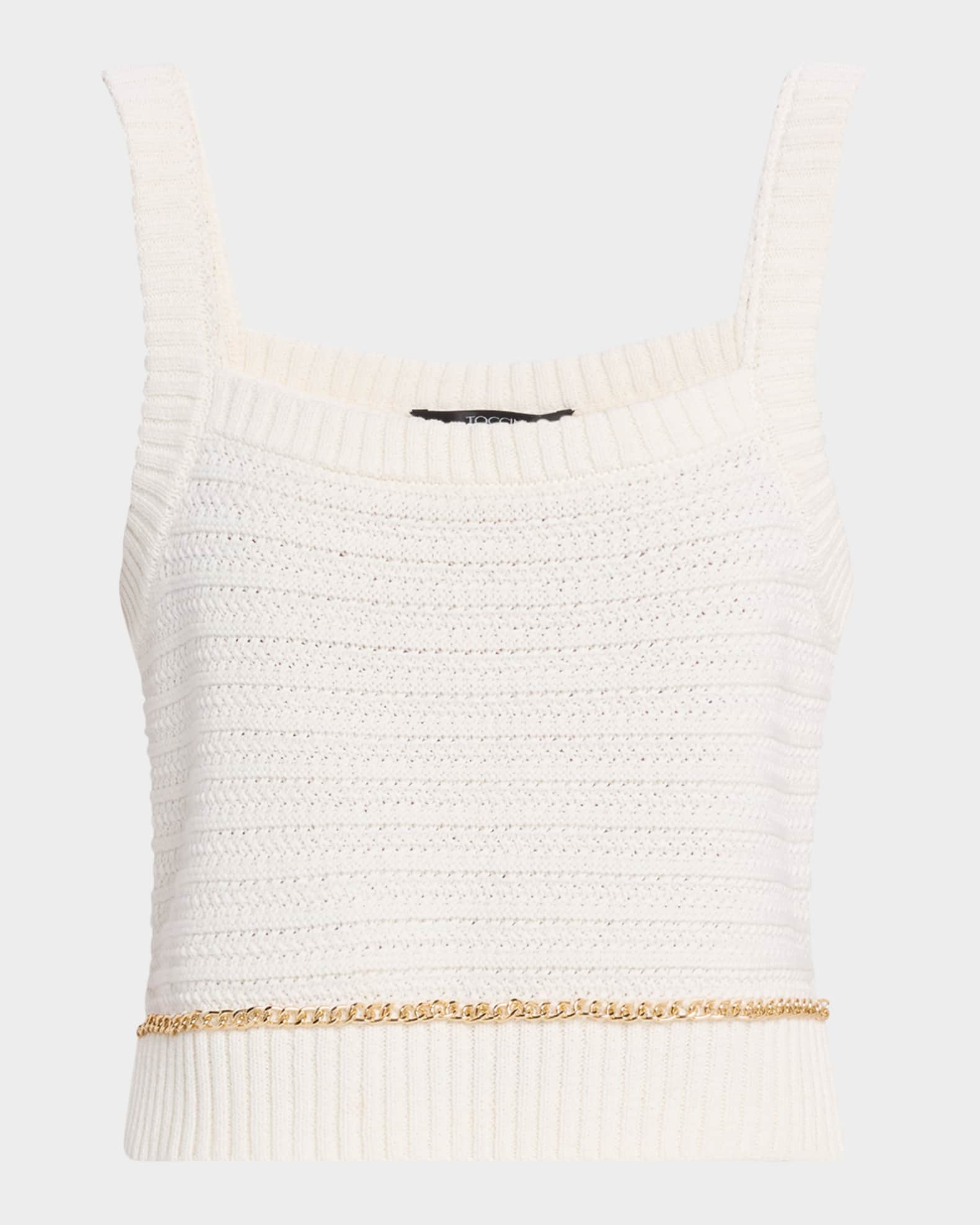Daisy Cropped Knit Tank Top 0