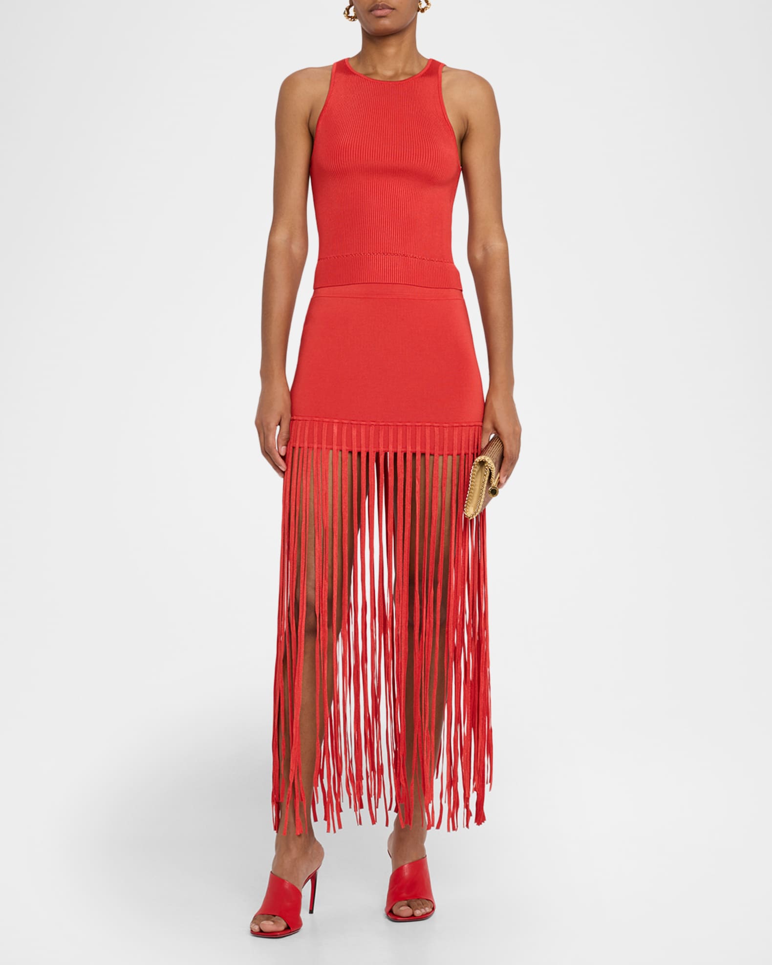 Carlyle Fringe-Trim Mini Skirt 1