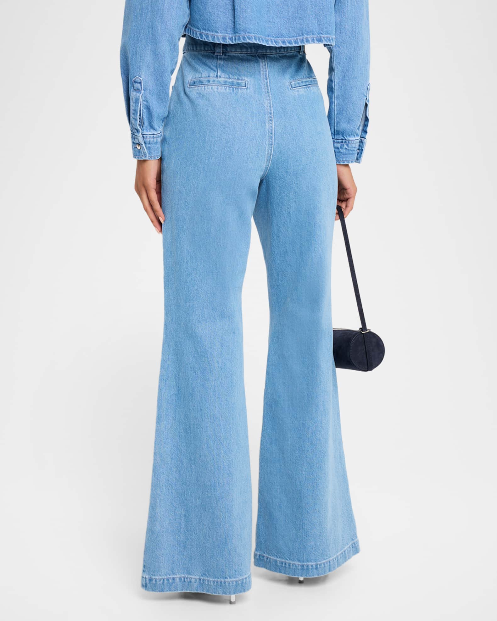 Toccin Gaia Denim Flare Pants | Neiman Marcus
