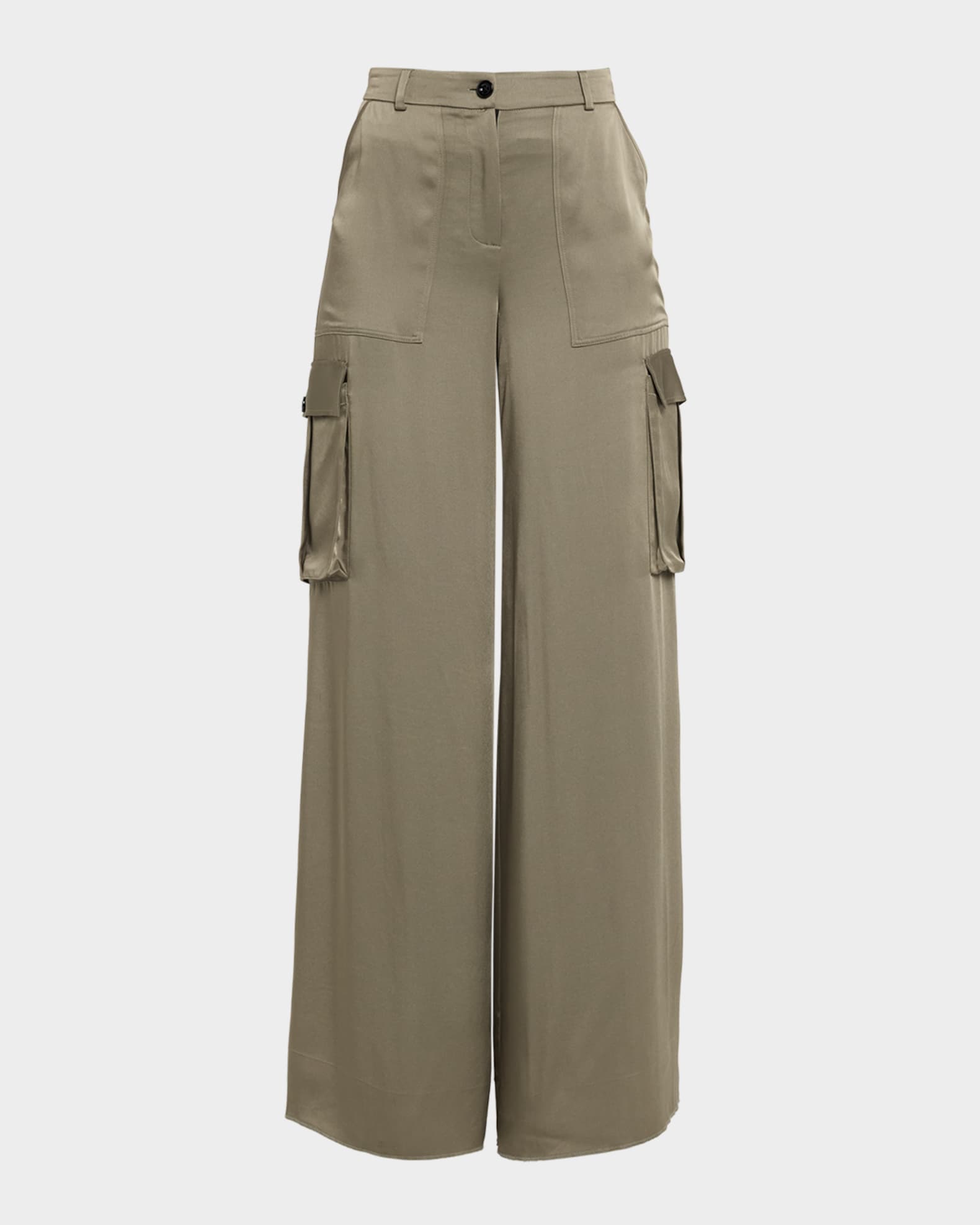 Maia Silky Satin Cargo Pants 0