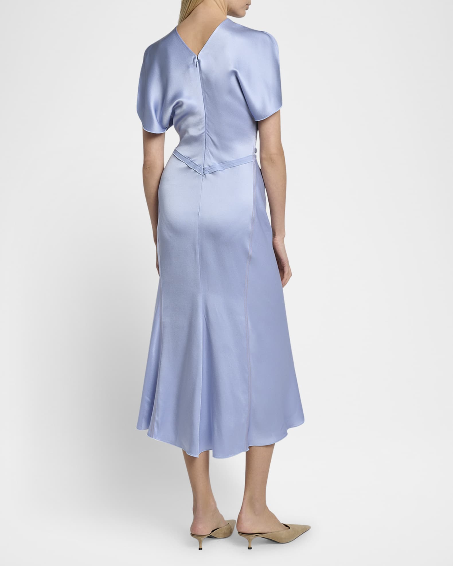 VICTORIA BECKHAM ウール混 ミディドレス 関税込＞Victoria Beckham＊ドルマンスリーブ ミディドレス