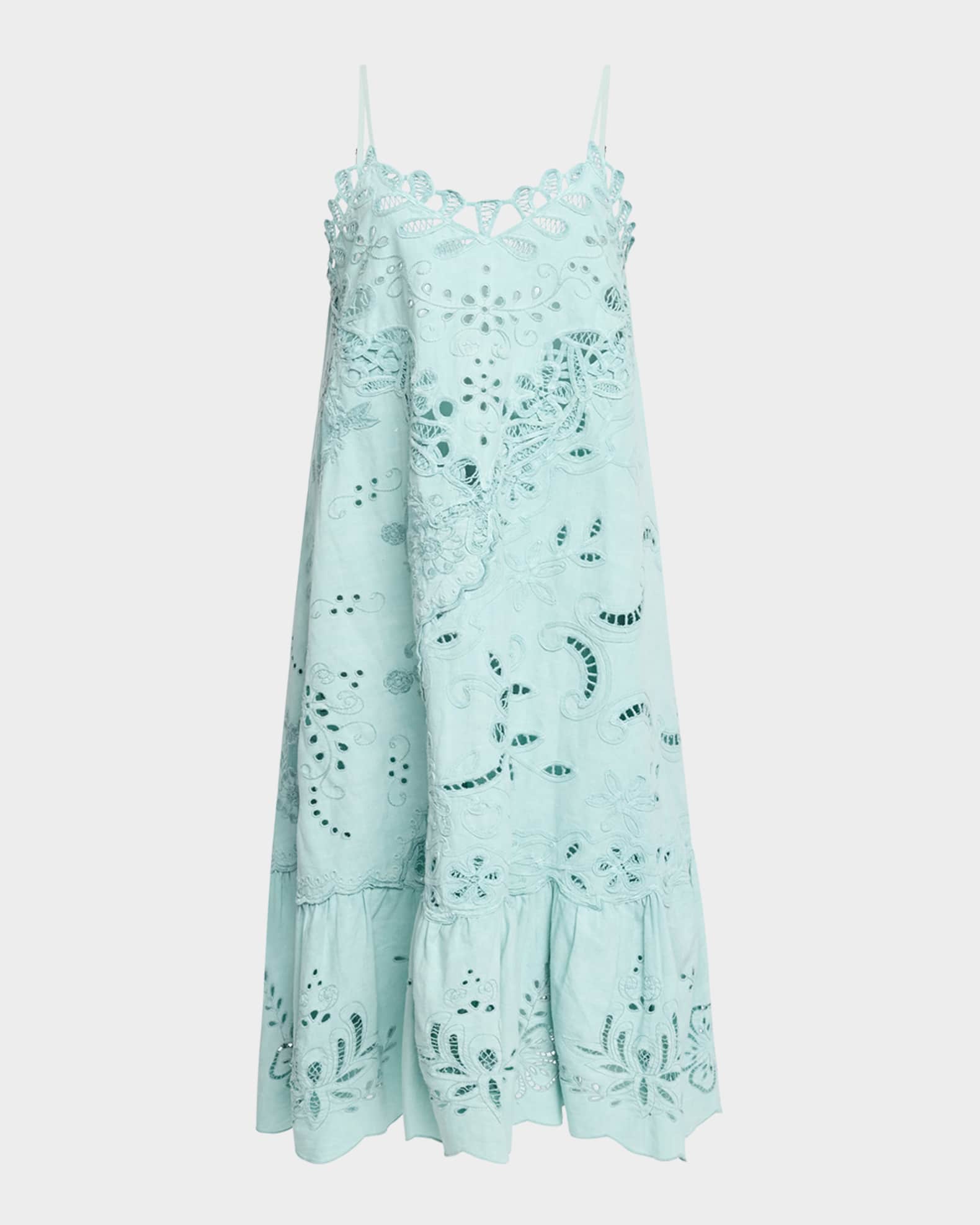 Iyla Embroidered Slip Dress 0