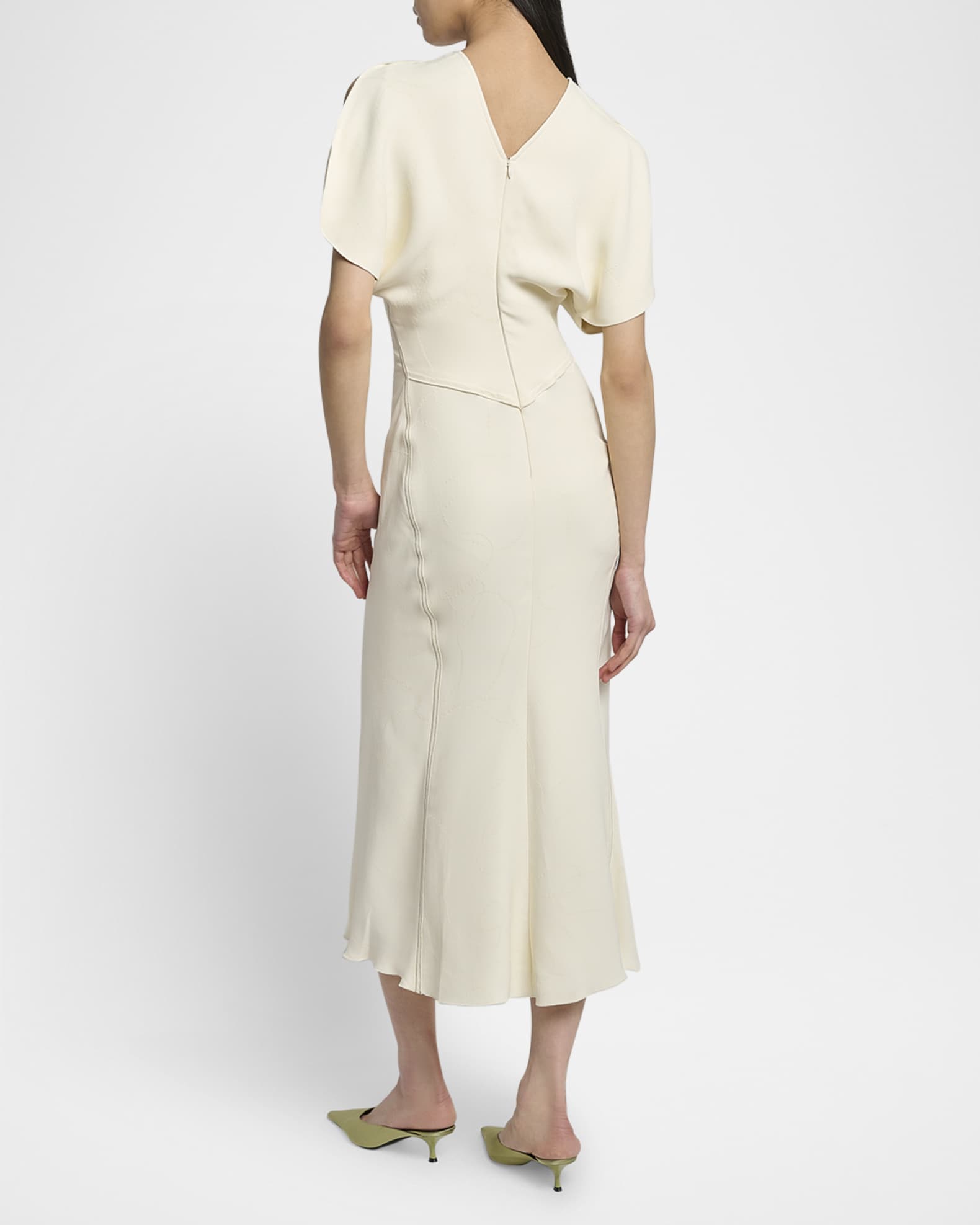 Gathered Waist Midi Dress