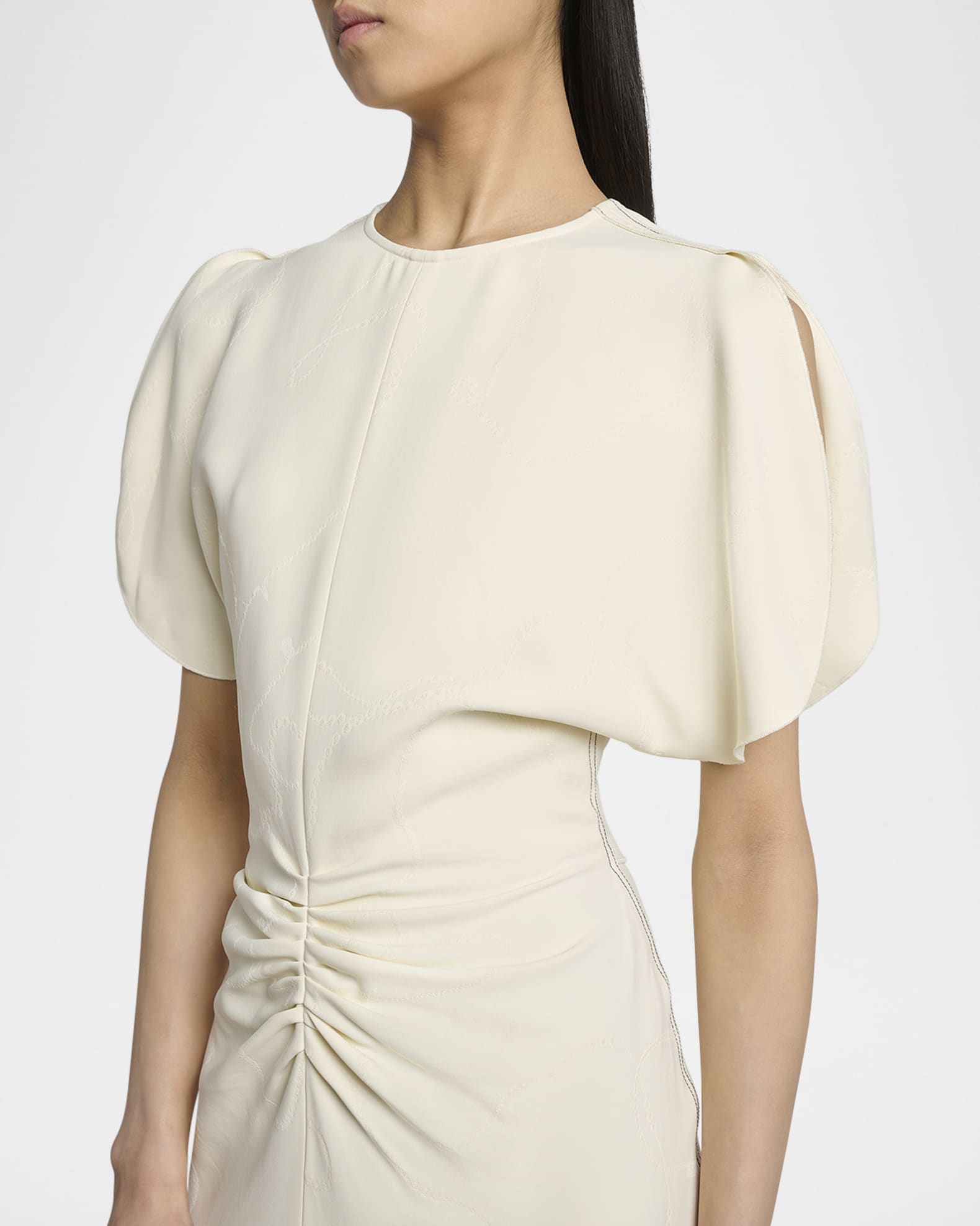 Gathered Waist Midi Dress