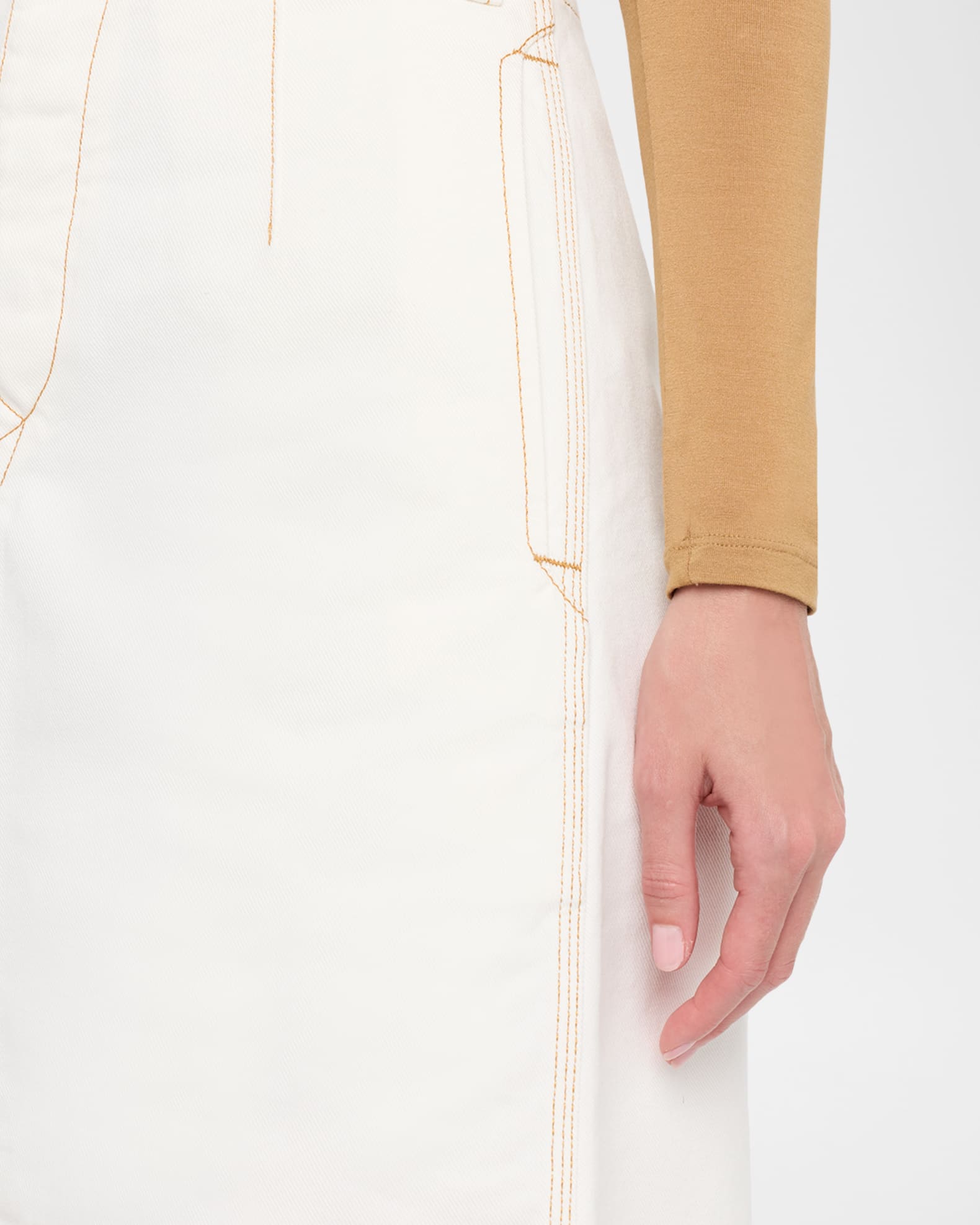 スカート VICTORIA BECKHAM Women Skirts 1125WSK006039AWO Beige Lace Trim Slip Skirt In Ivory – Victoria Beckham Inc