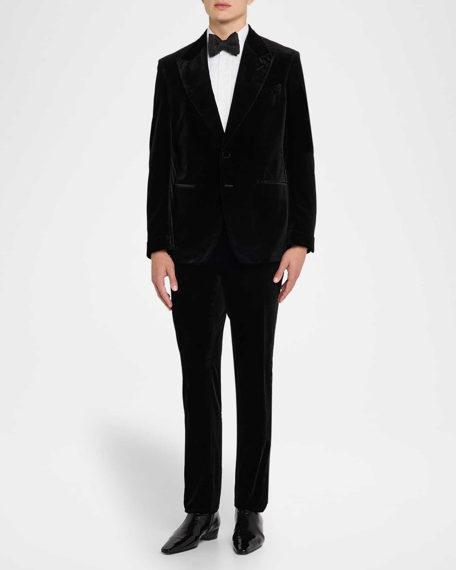 Men's Shelton Velvet Tuxedo Stripe Formal Pants 1
